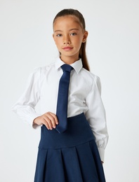 Uzun Kollu Düğme Kapamalı Basic Gömlek