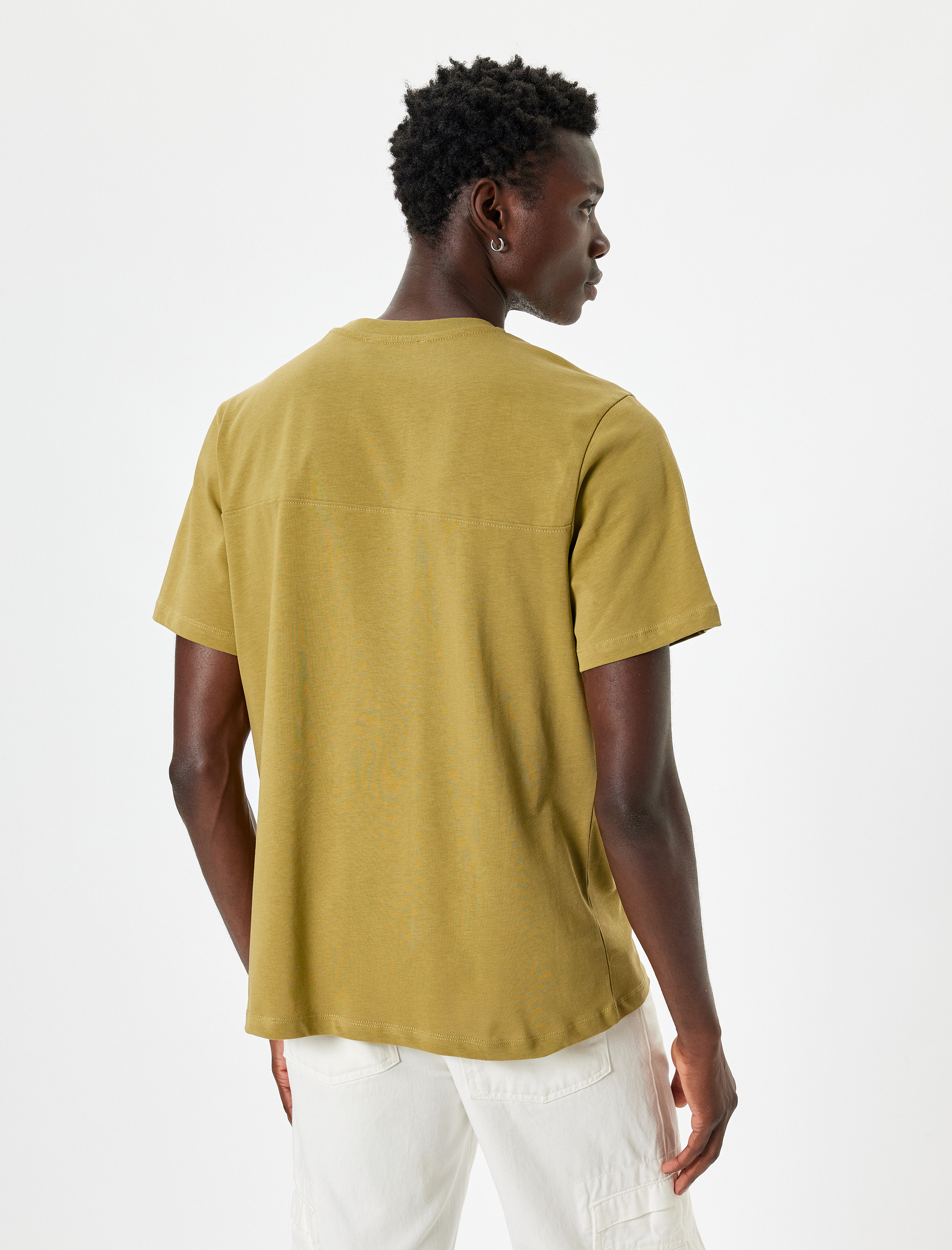   Bisiklet Yaka Kısa Kollu Pamuklu Basic Tişört