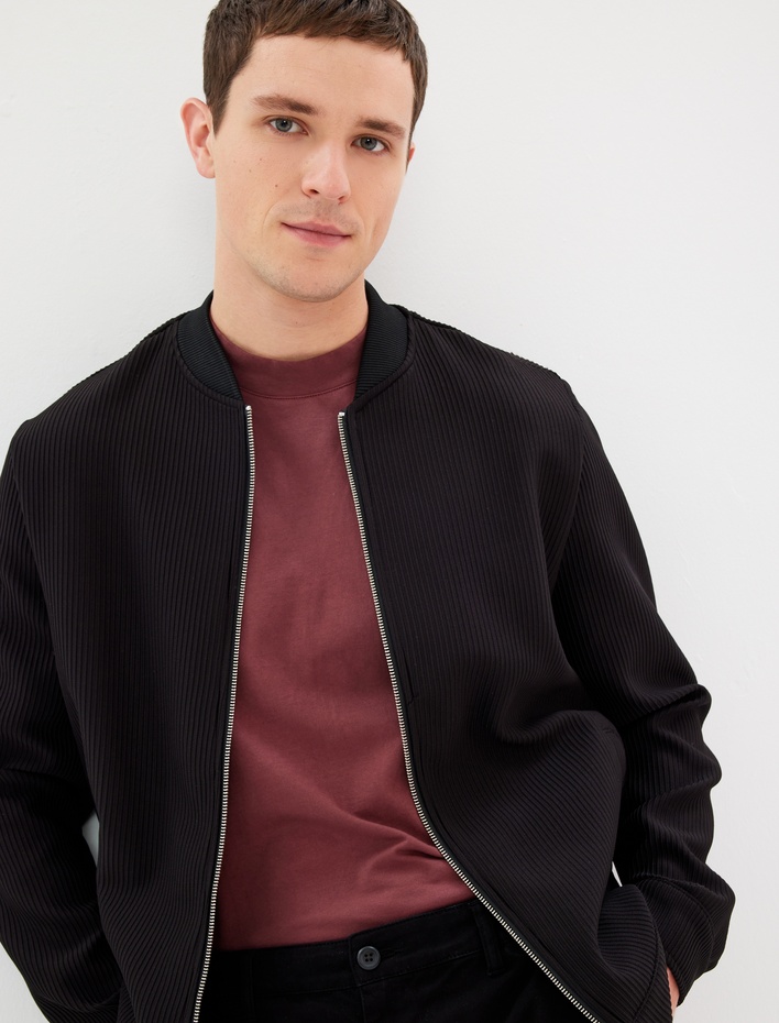  Bomber Ceket Fitilli Fermuarlı