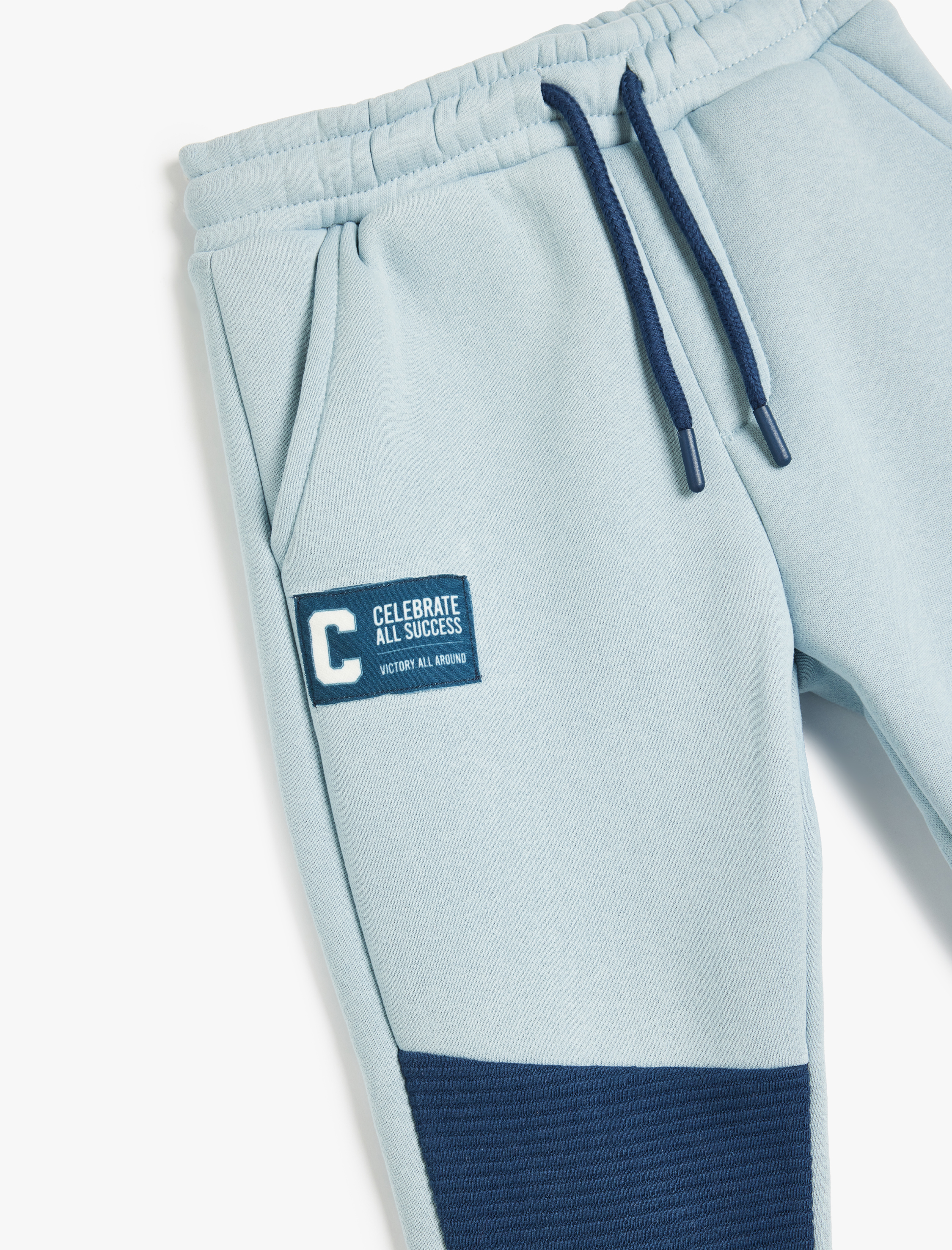  Erkek Çocuk Jogger Eşofman Altı Renk Bloklu Şardonlu