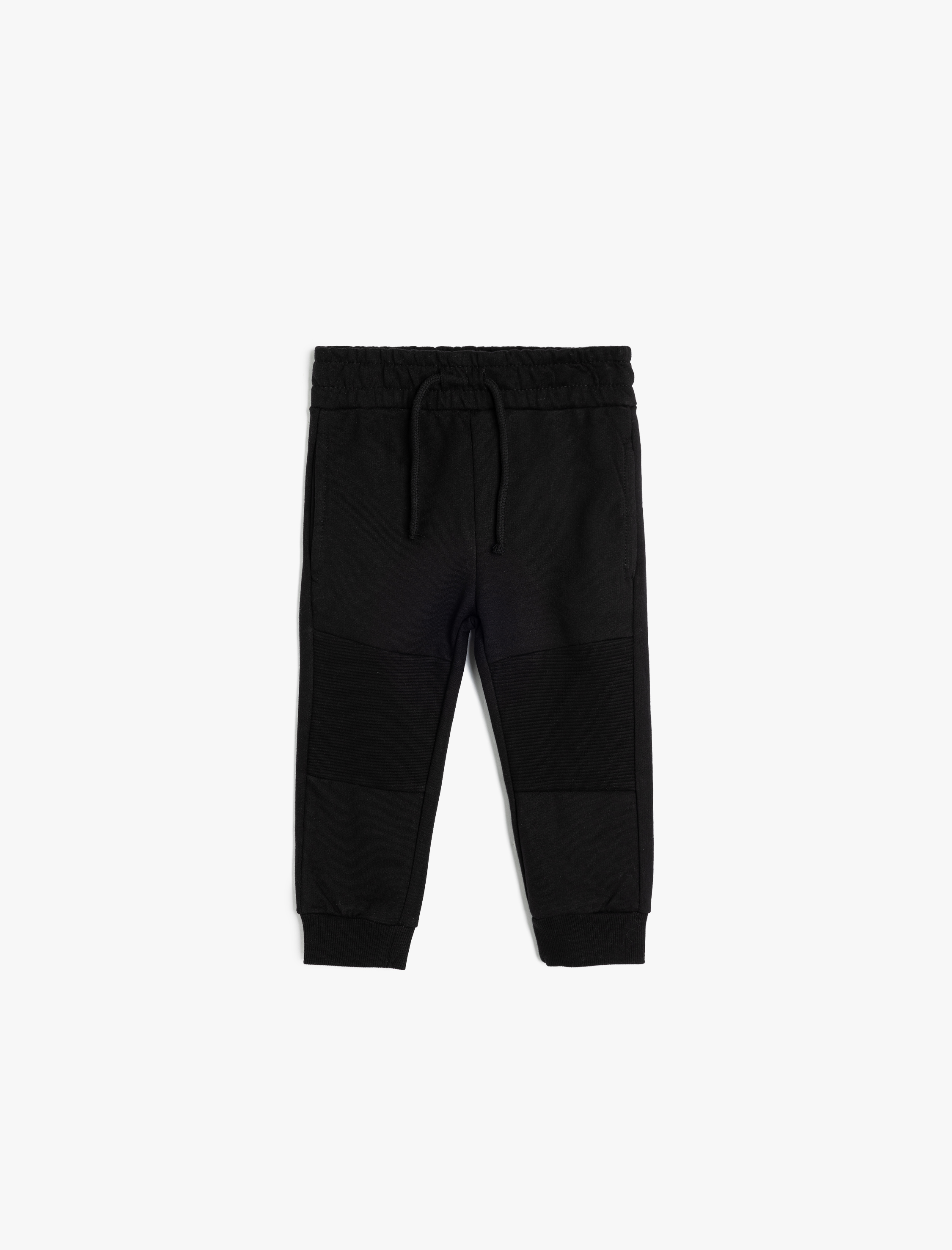  Erkek Bebek Pamuklu Beli Bağlamalı Cep Detaylı Şardonlu Eşofman Altı