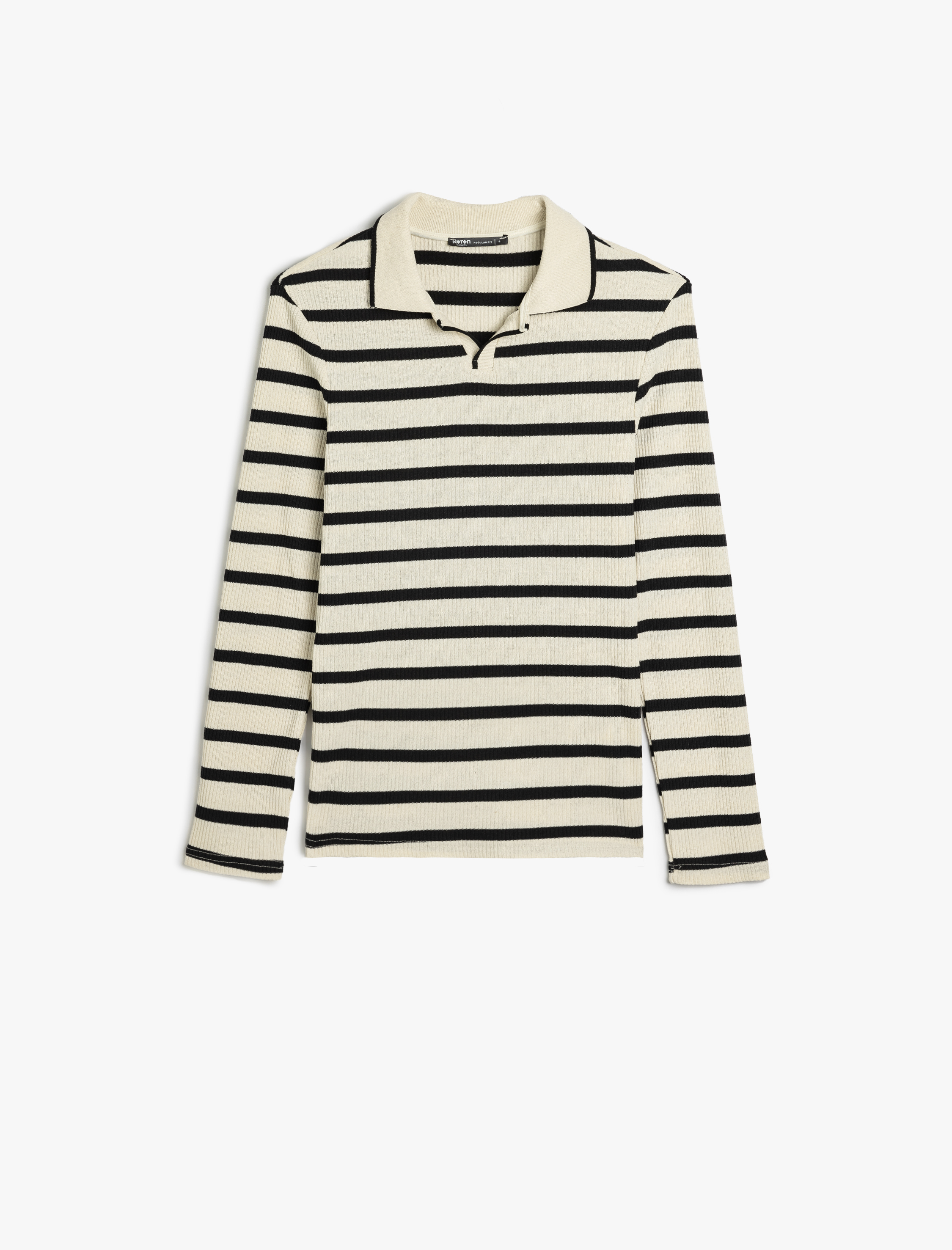   Polo Yaka Kazak Dokulu Pamuk Karışımlı