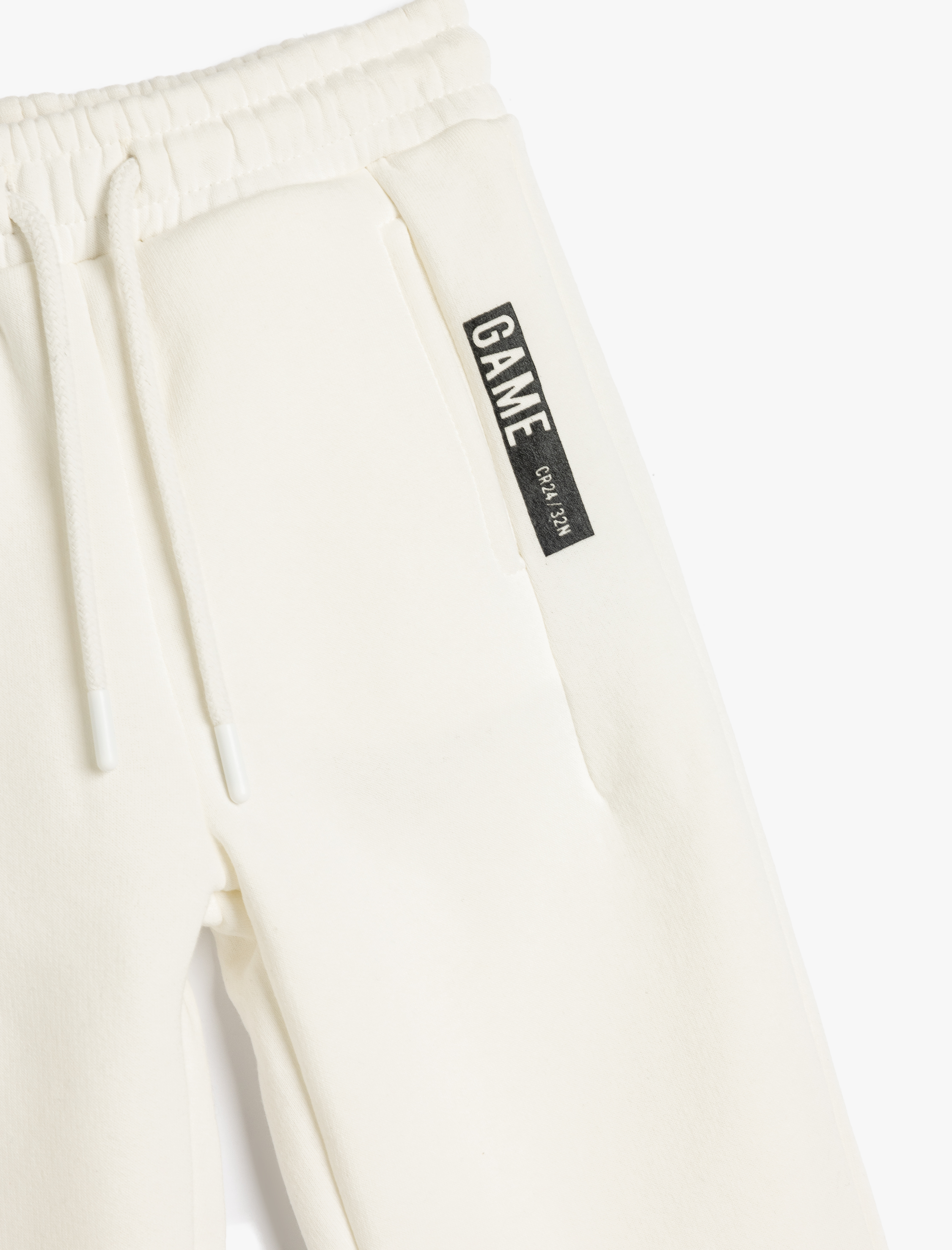  Erkek Çocuk Jogger Eşofman Altı Slogan Baskılı Beli Bağcıklı Cep Detaylı Şardonlu