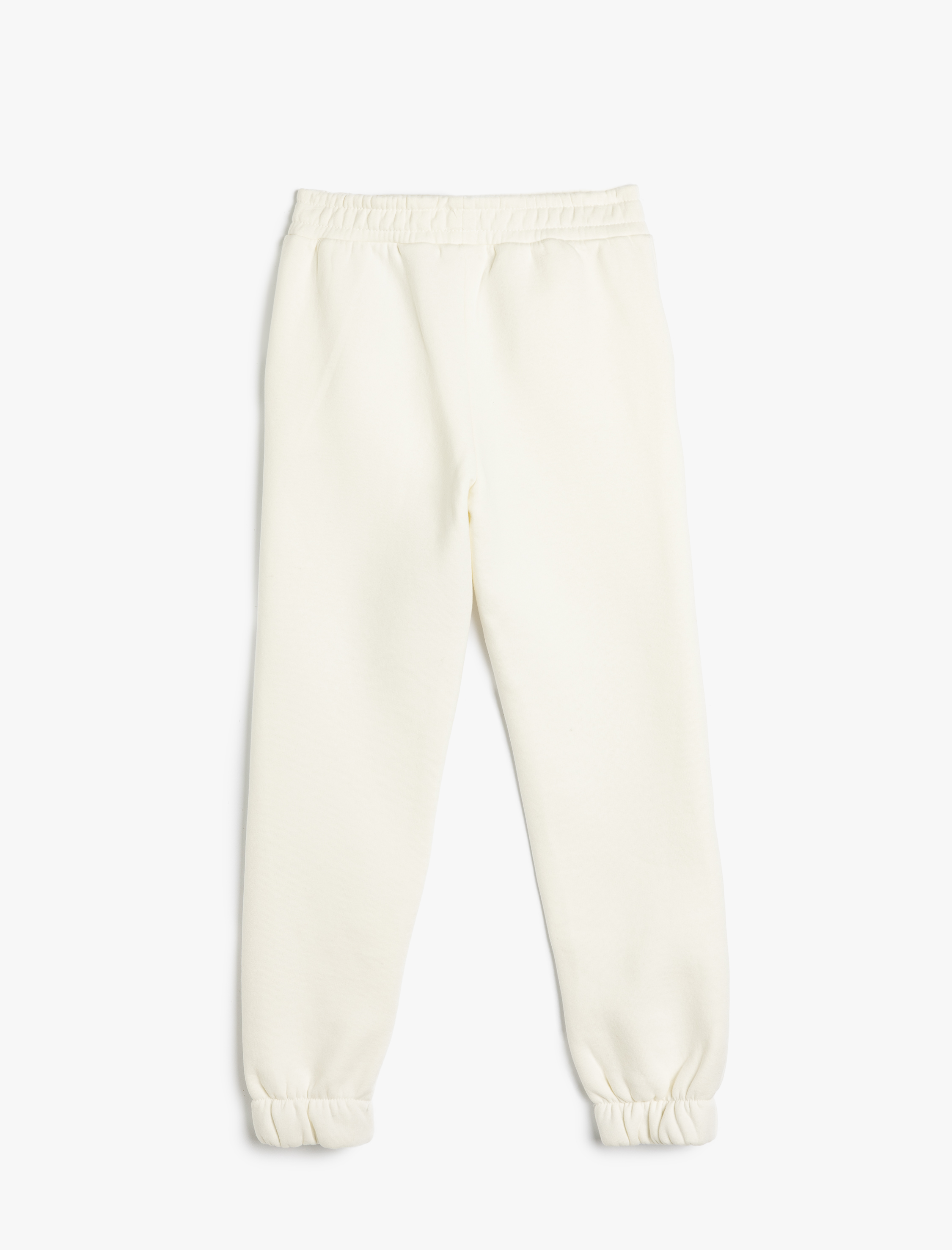  Kız Çocuk Jogger Eşofman Altı Kalp Baskılı Beli Lastikli Cepli Şardonlu