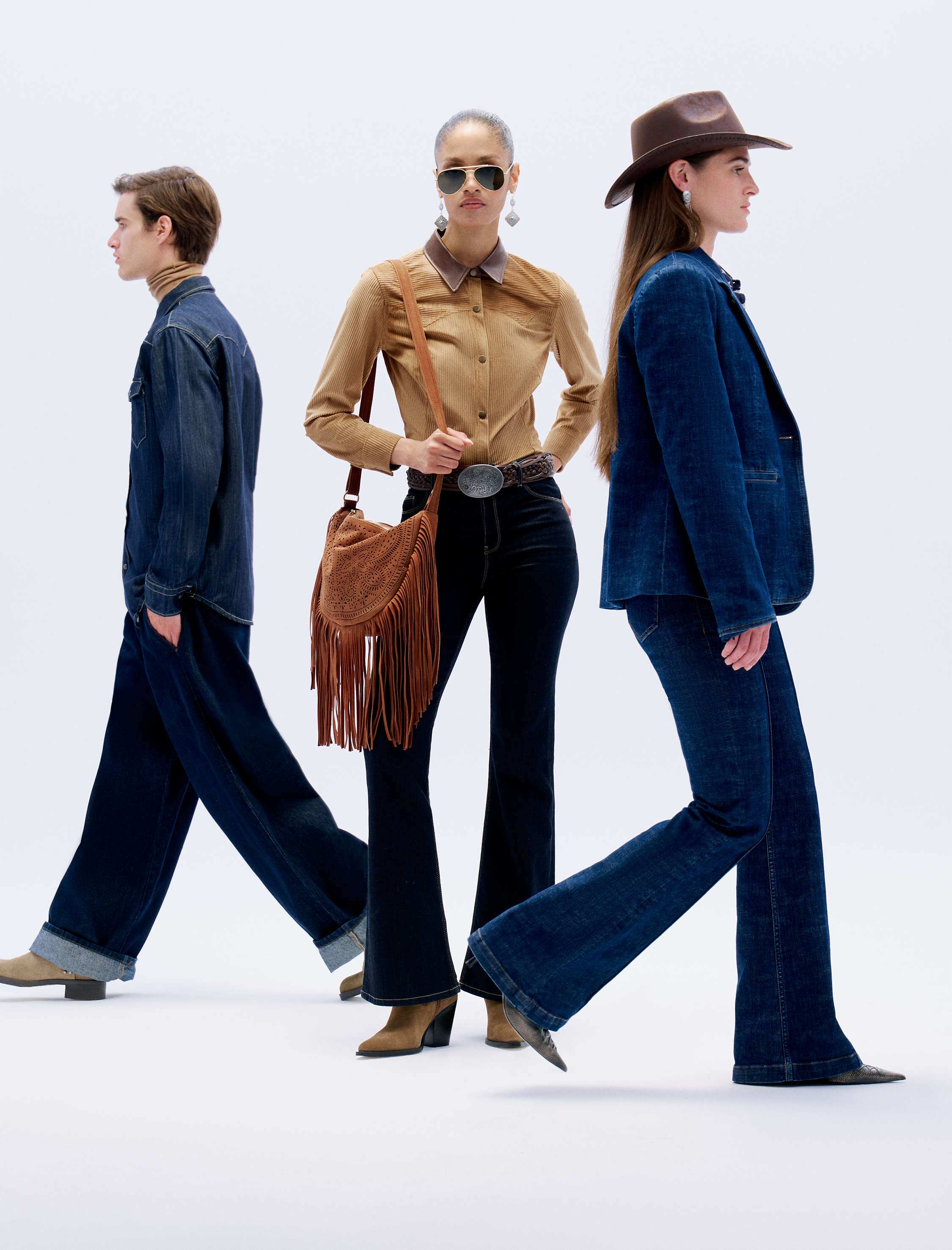   İspanyol Paça Kot Pantolon Yüksek Bel Slim Fit Nervürlü Düğmeli Pamuklu - Flare Jeans