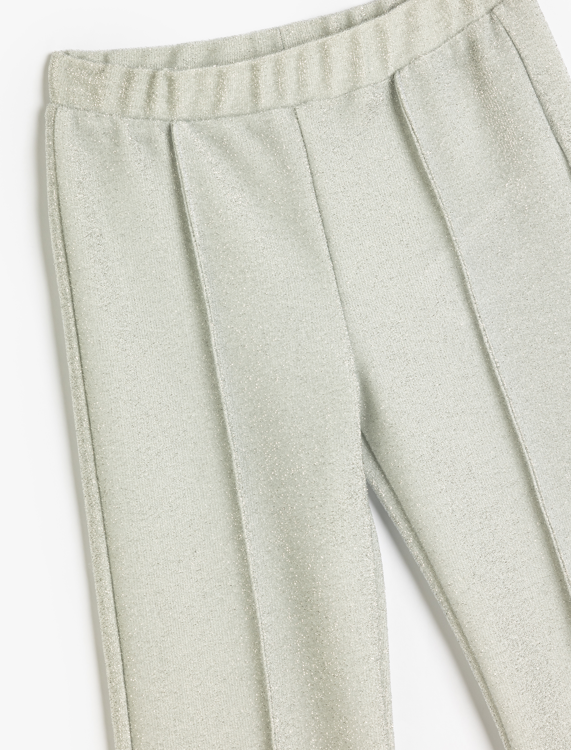  Kız Çocuk İspanyol Paça Eşofman Altı Beli Lastikli Yırtmaçlı