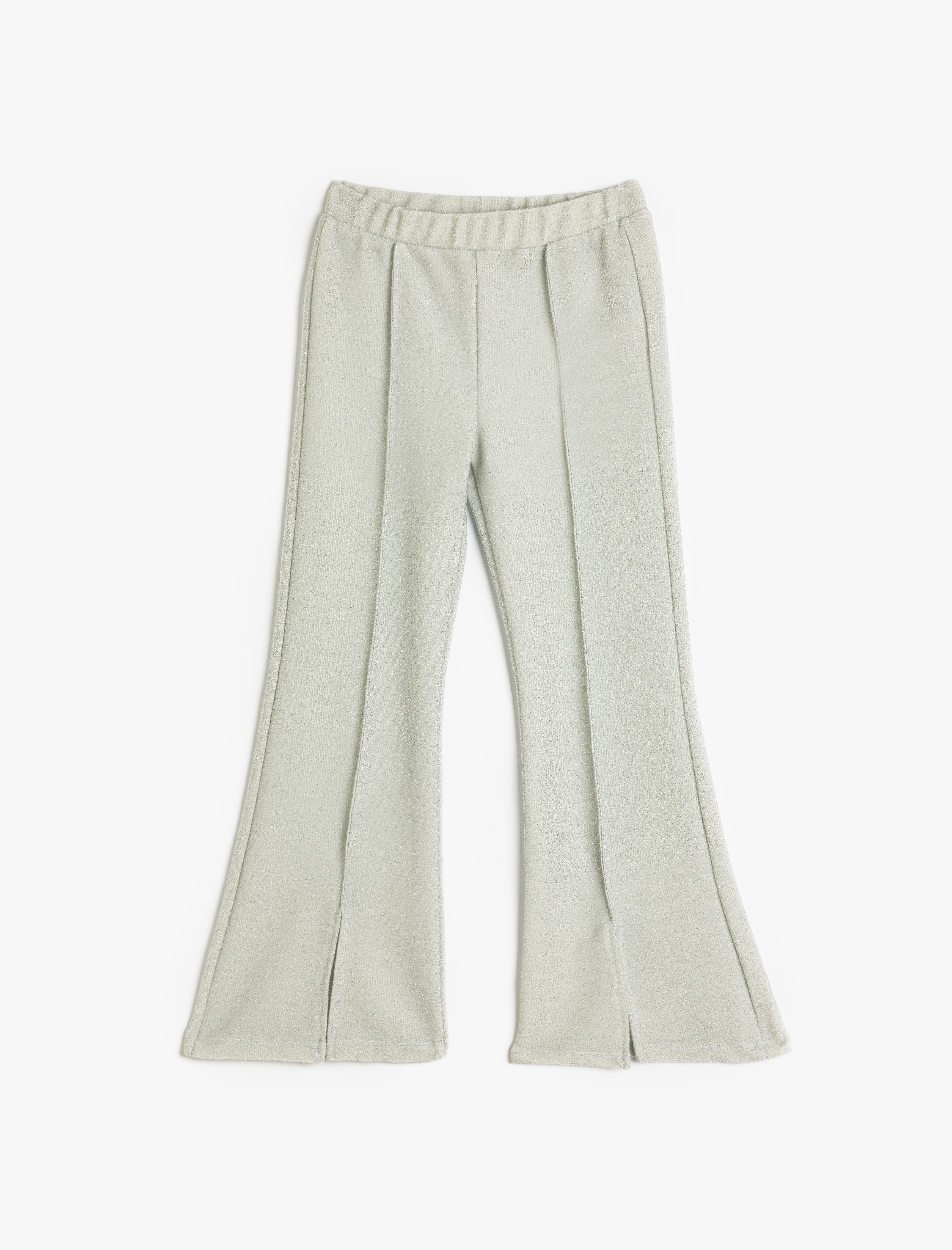  Kız Çocuk İspanyol Paça Eşofman Altı Beli Lastikli Yırtmaçlı