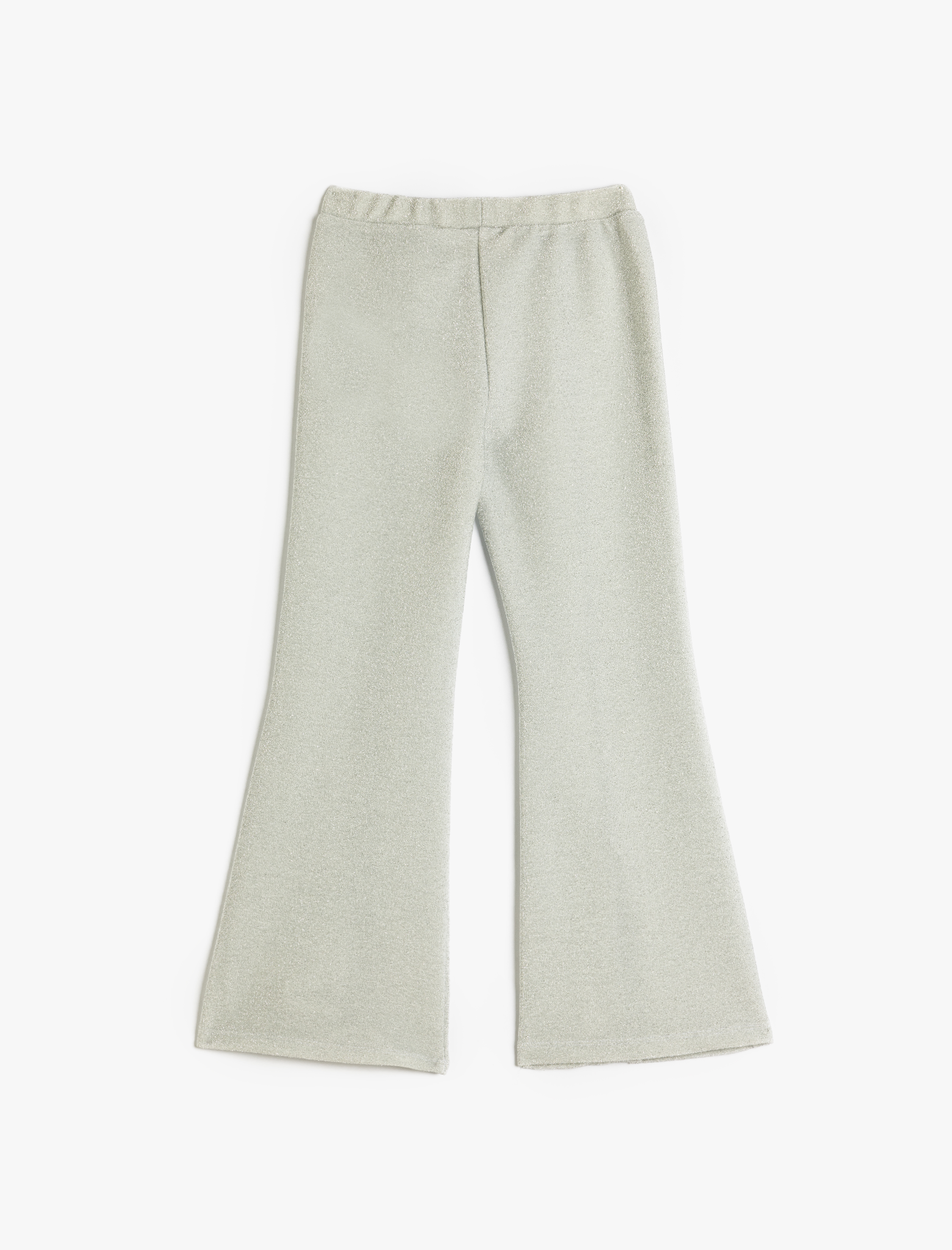  Kız Çocuk İspanyol Paça Eşofman Altı Beli Lastikli Yırtmaçlı