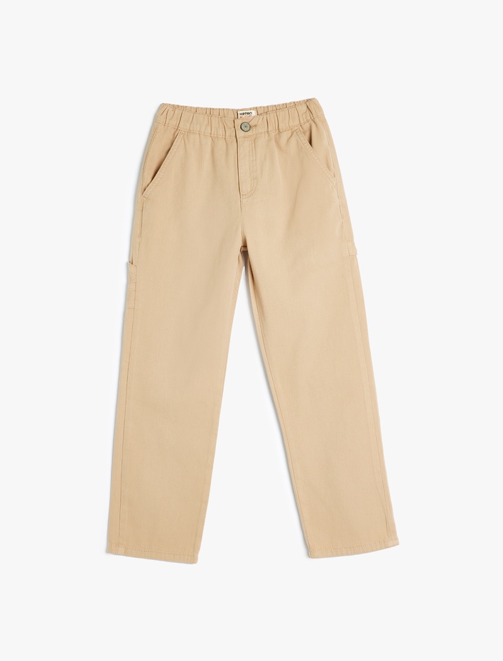 Erkek Çocuk Kot Pantolon Cepli Pamuklu