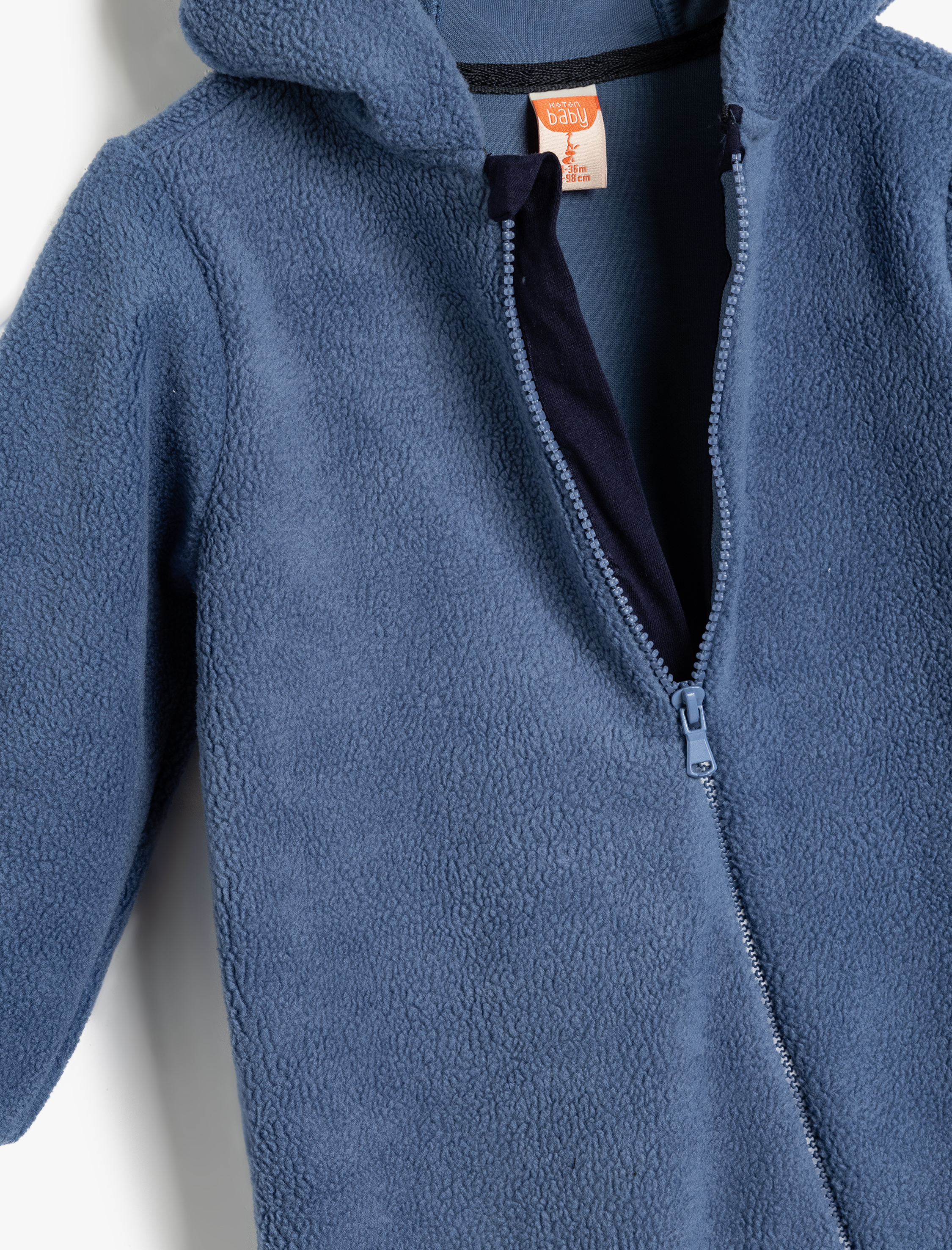  Erkek Bebek Polar Tulum Uzun Kollu Fermuar Kapamalı