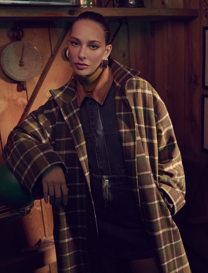  Koton X Sima Tarkan - Mini Kot Etek Kargo Cep Detaylı Düğmeli