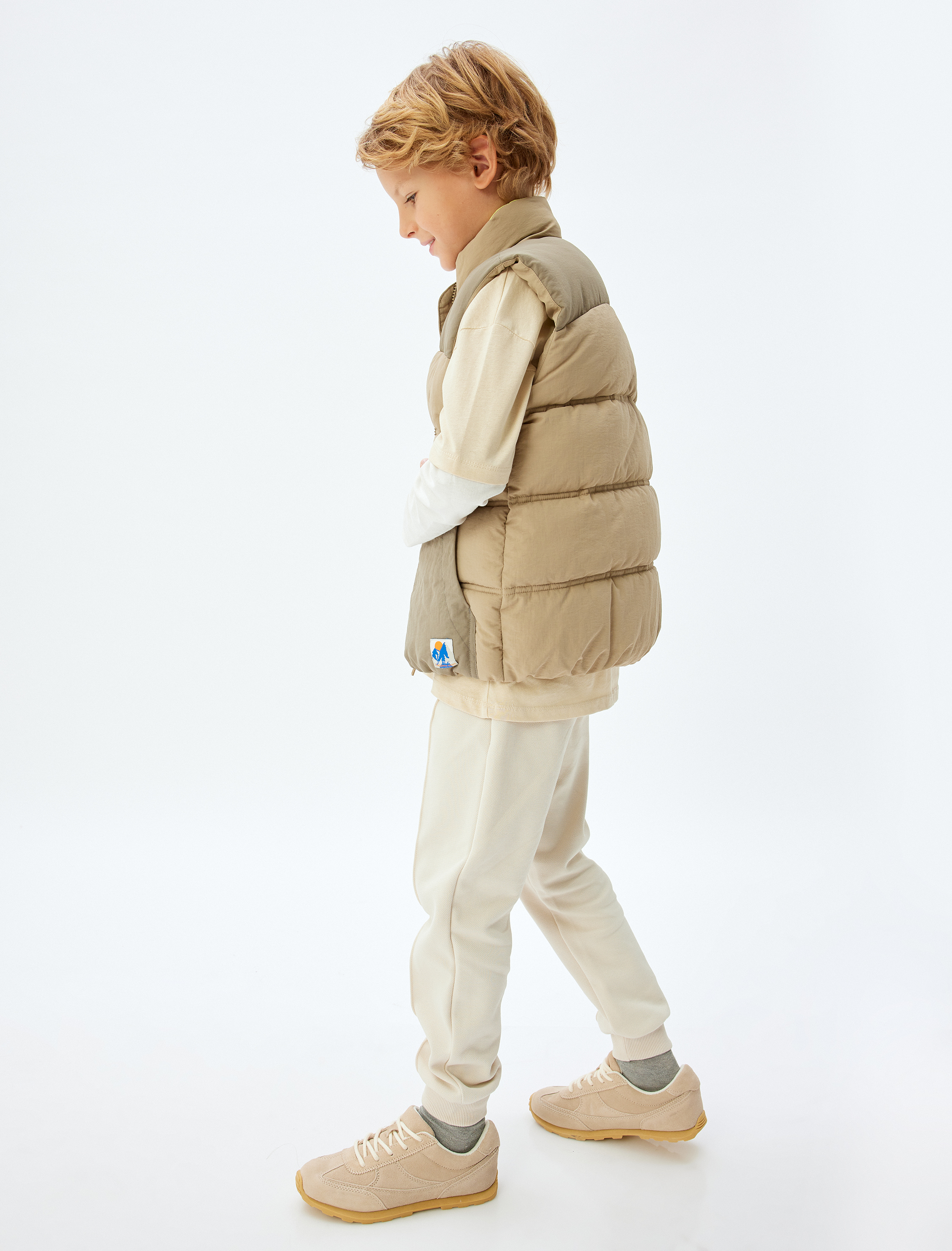  Erkek Çocuk Basic Jogger Eşofman Altı Beli Bağlamalı Şardonlu