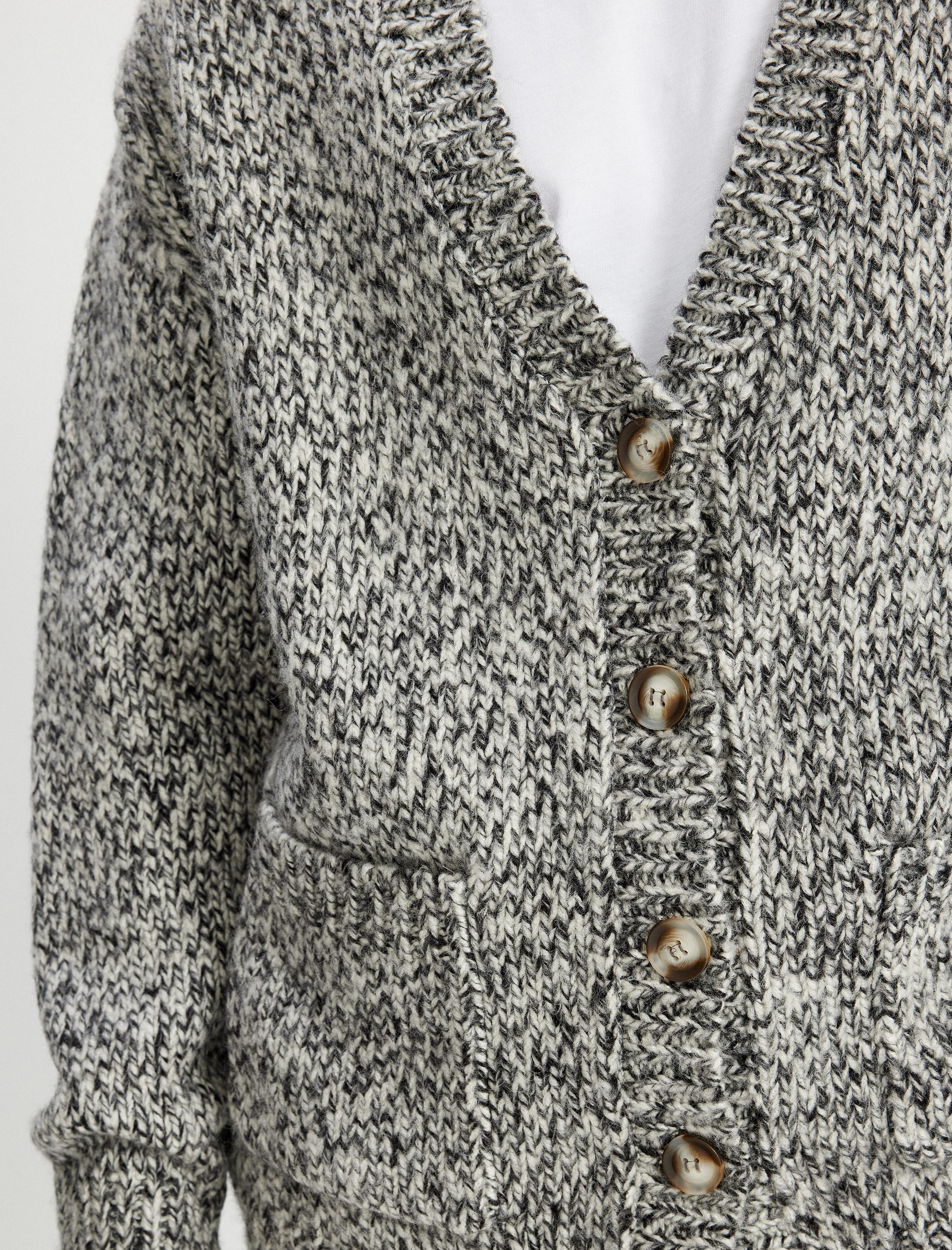   Triko Hırka V Yaka Düğmeli