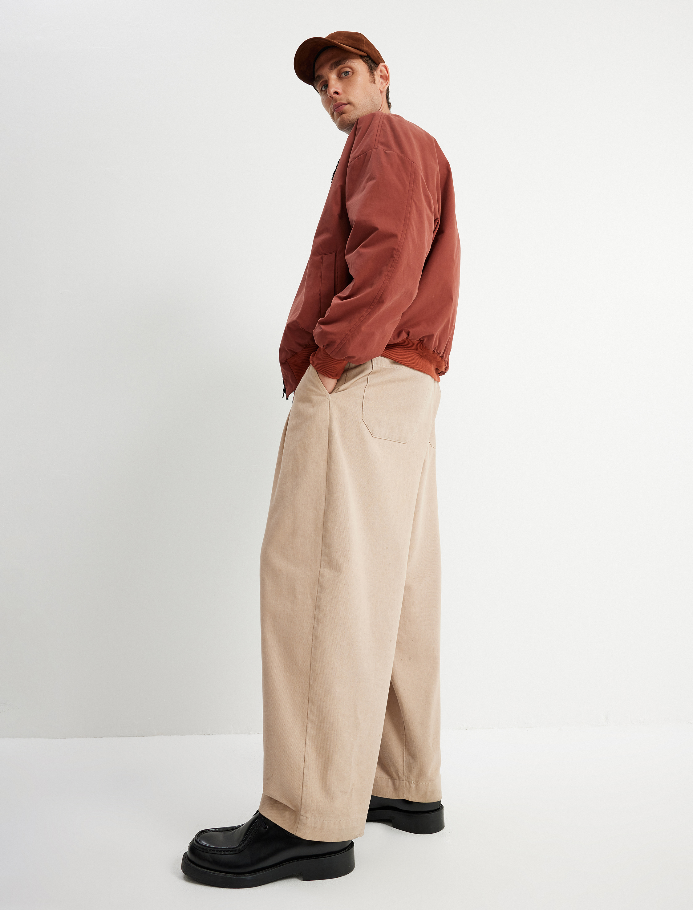 Bol Pantolon Chino Cep Detaylı - Görsel 3