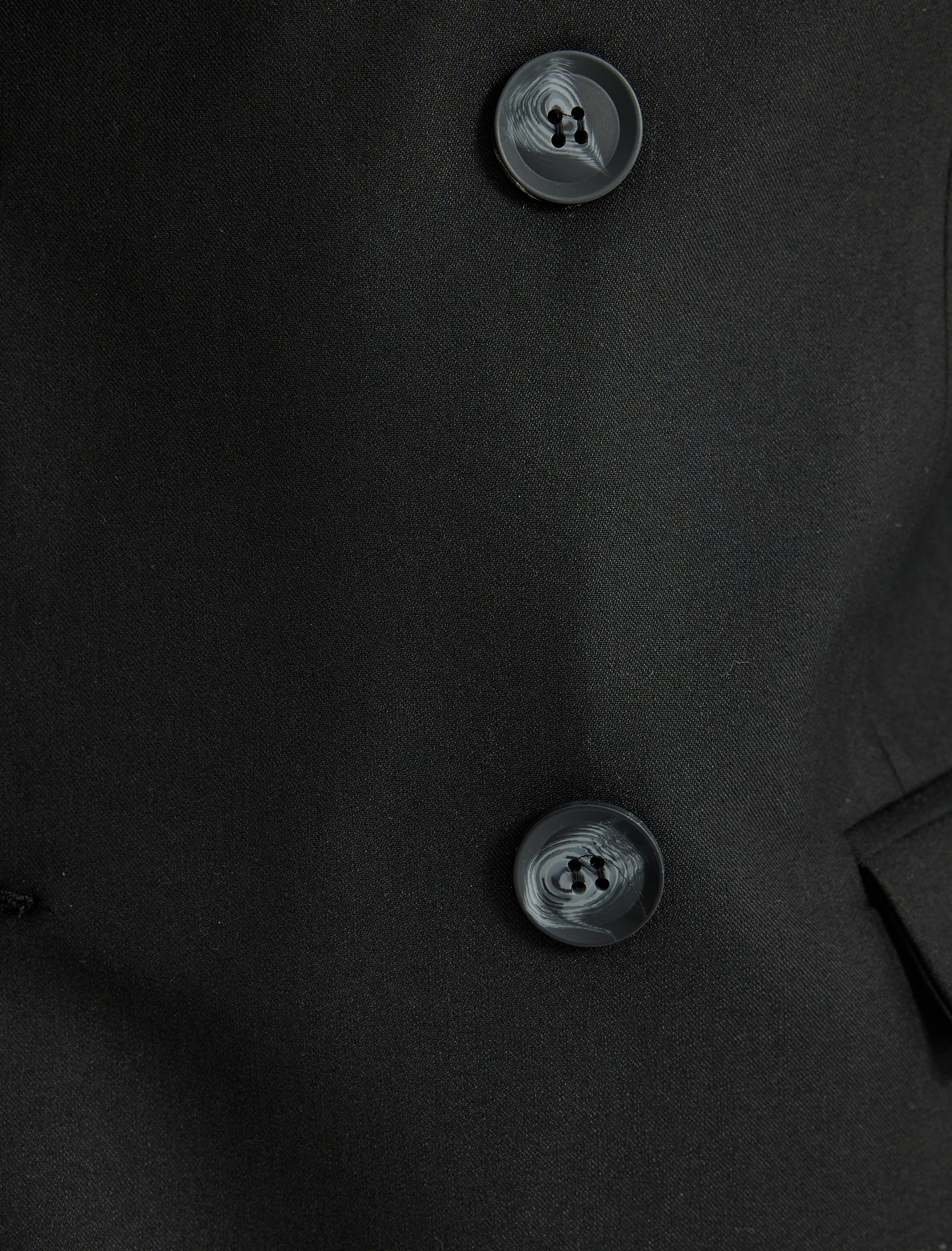   Blazer Ceket Kruvaze Yaka Düğmeli Kapaklı Cep Detaylı Viskon Karışımlı