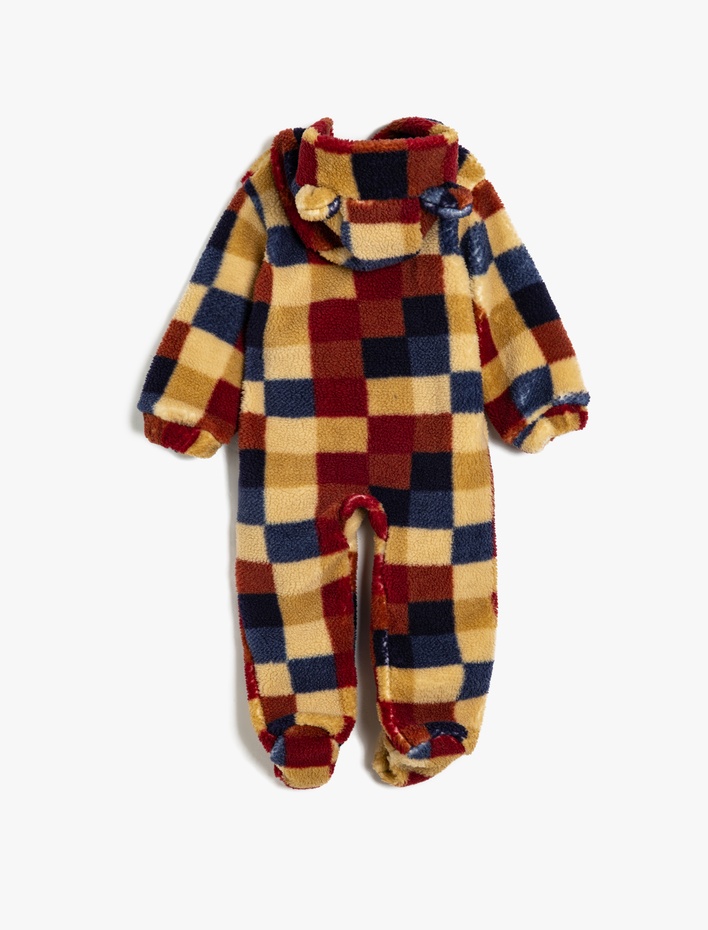 Erkek Bebek Polar Astronot Tulum Fermuar Kapamalı Ayaklı