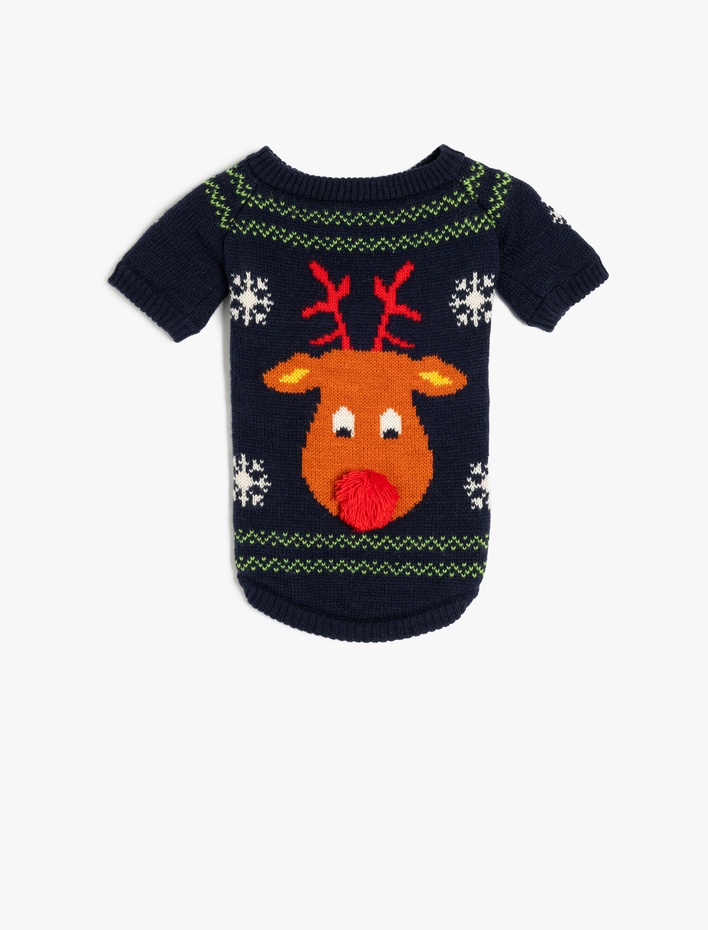  Yılbaşı Desenli Köpek Kazağı