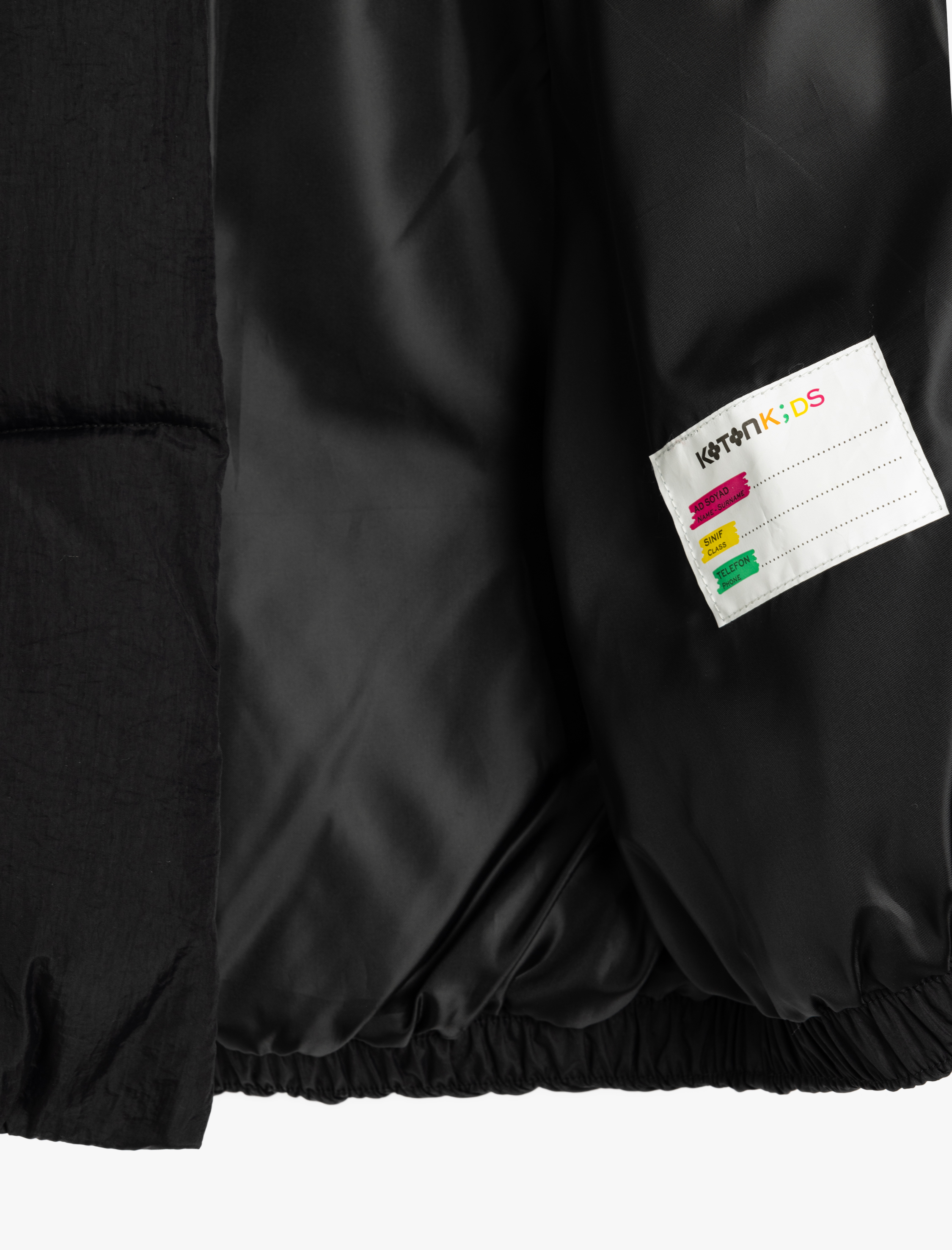  Kız Çocuk Fermuarlı Cep Detaylı Kapşonlu Şişme Mont