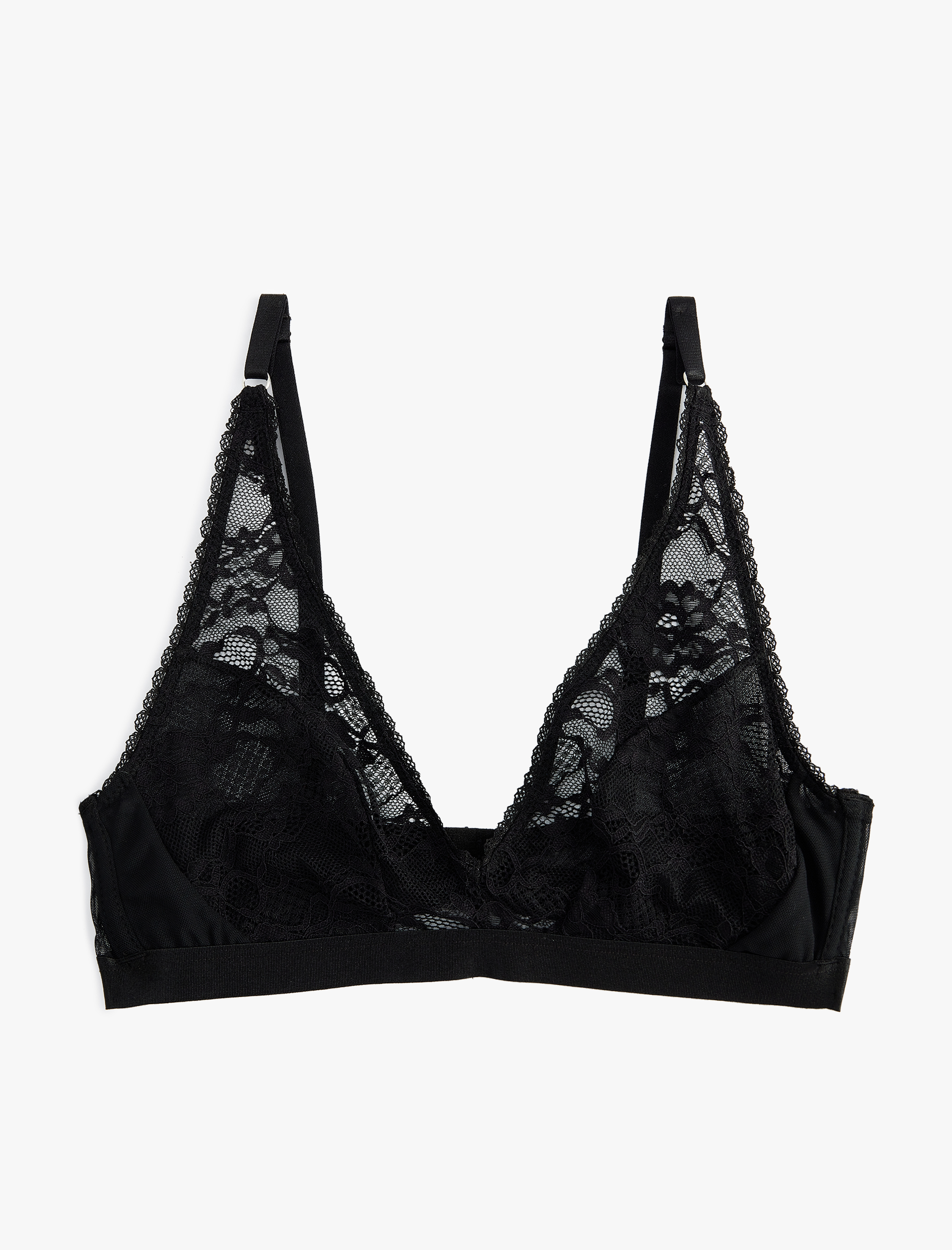   Çıkarılabilir Vücut Kolye Detaylı Balensiz Dolgusuz Dantelli Bralet