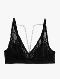 Çıkarılabilir Vücut Kolye Detaylı Balensiz Dolgusuz Dantelli Bralet