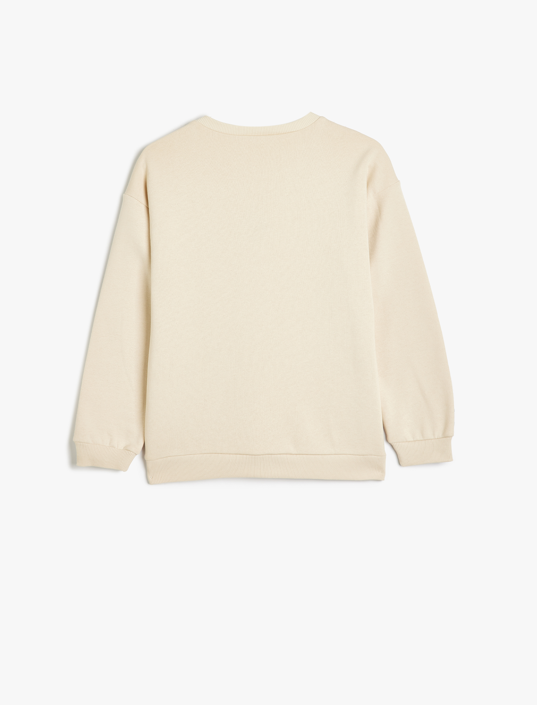  Erkek Çocuk Kaplan İşlemeli Uzun Kollu Pamuklu Oversize Sweatshirt