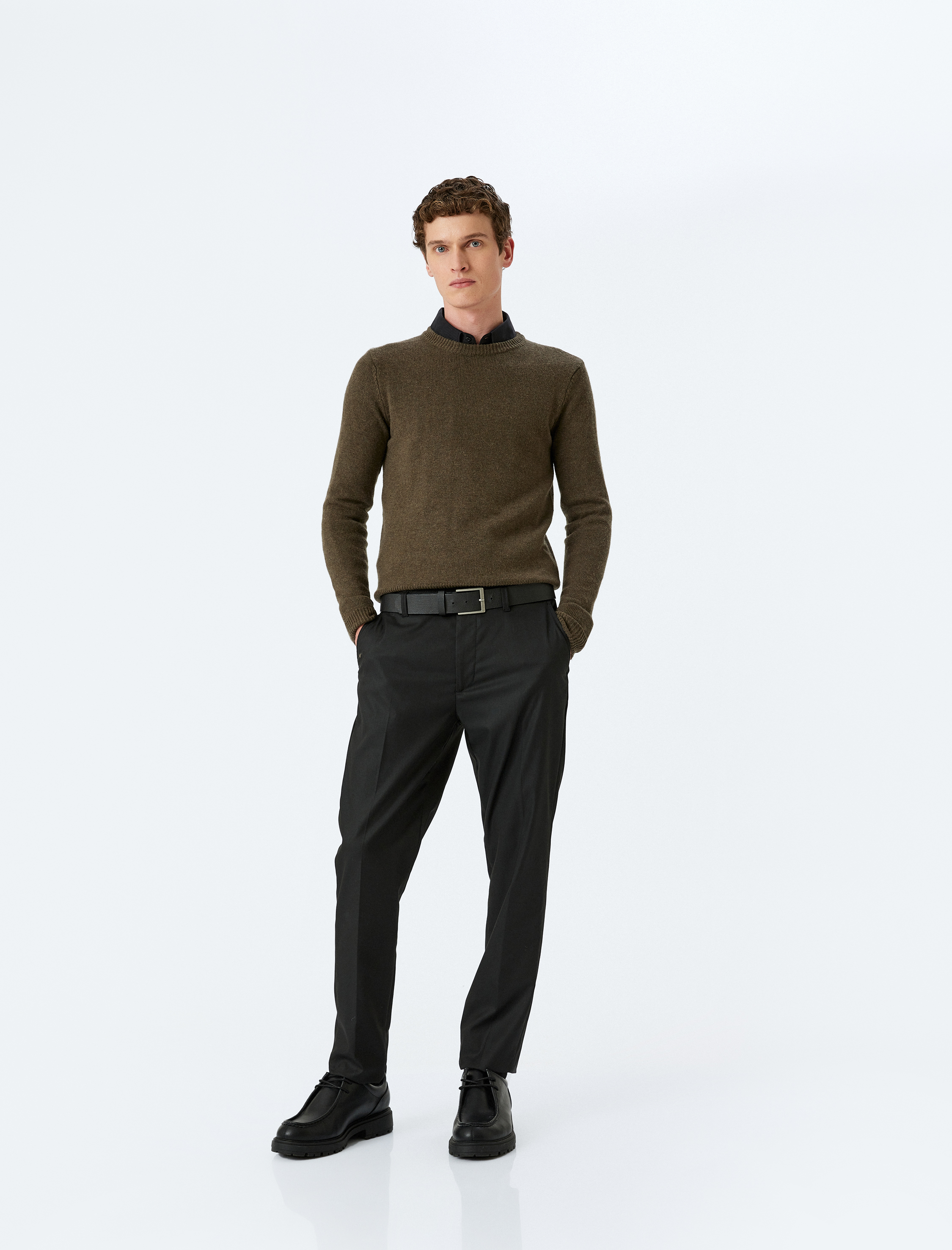   Kışlık Triko Kazak Basic Bisiklet Yaka Viskon