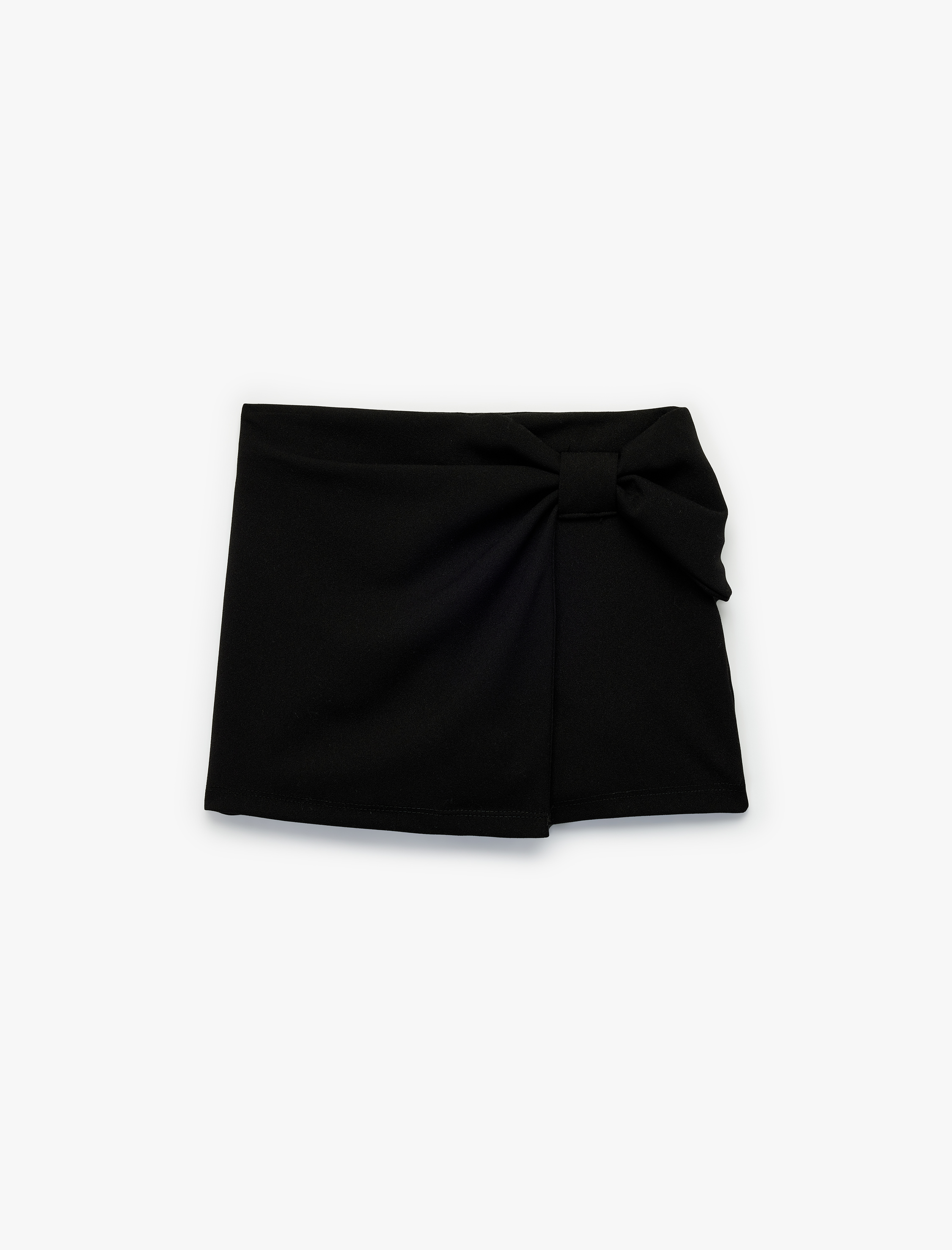  Kız Çocuk Fiyonk Detaylı Beli Lastikli Basic Şort Etek