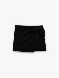 Fiyonk Detaylı Beli Lastikli Basic Şort Etek