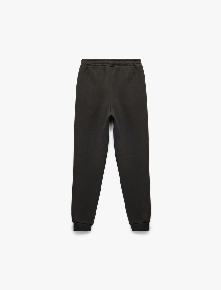 Erkek Çocuk Cepli Beli Bağcıklı Basic Şardonlu Eşofman Altı