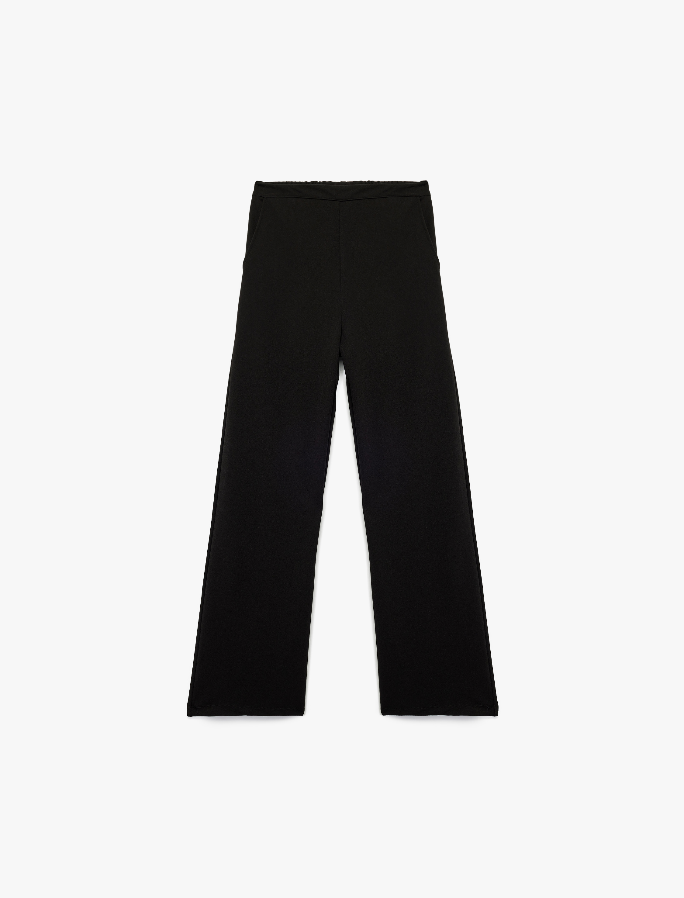  Kız Çocuk Beli Lastikli Cep Detaylı Basic Pantolon