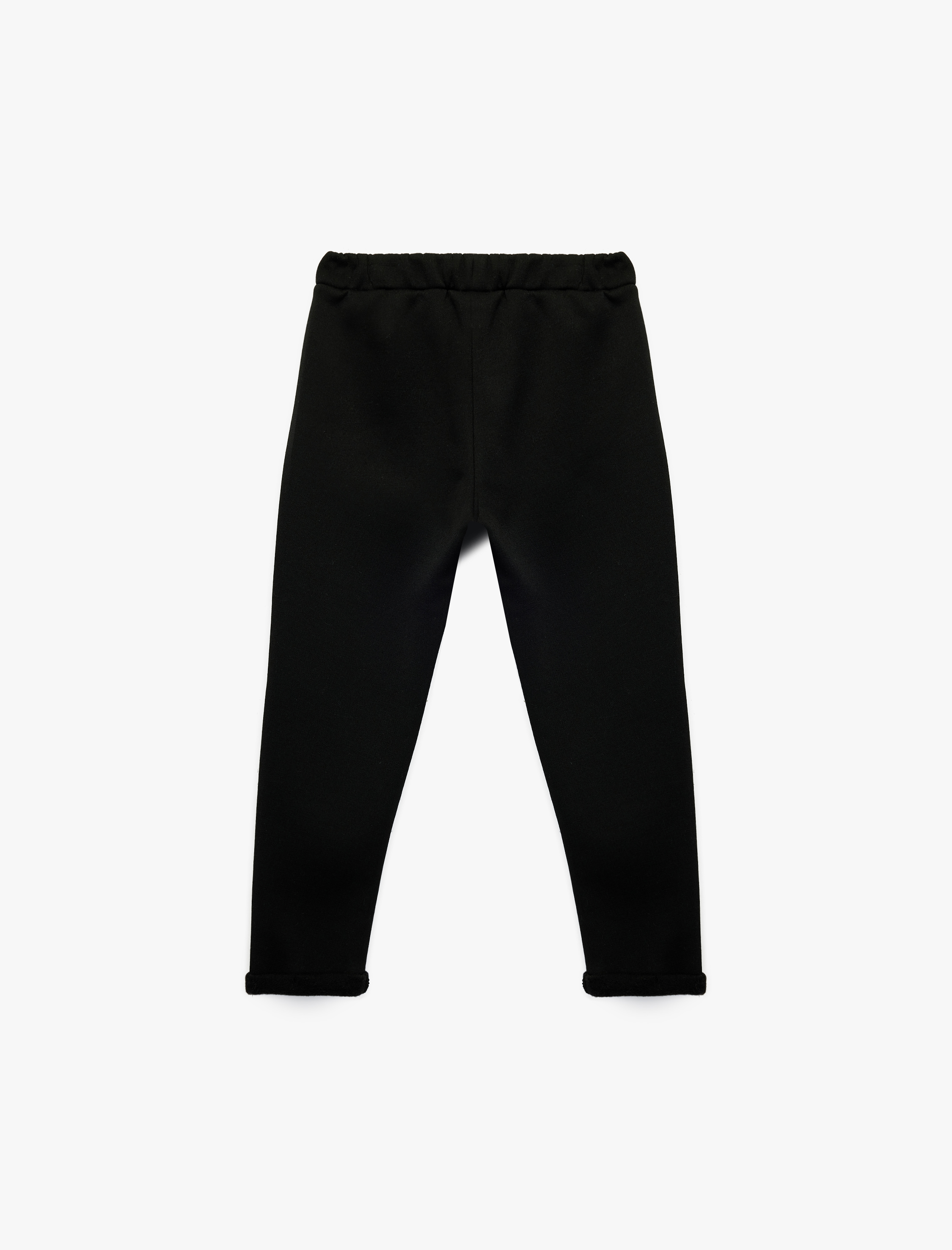  Erkek Bebek Beli Lastikli Düğmeli Basic Şardonlu Jogger Eşofman Altı