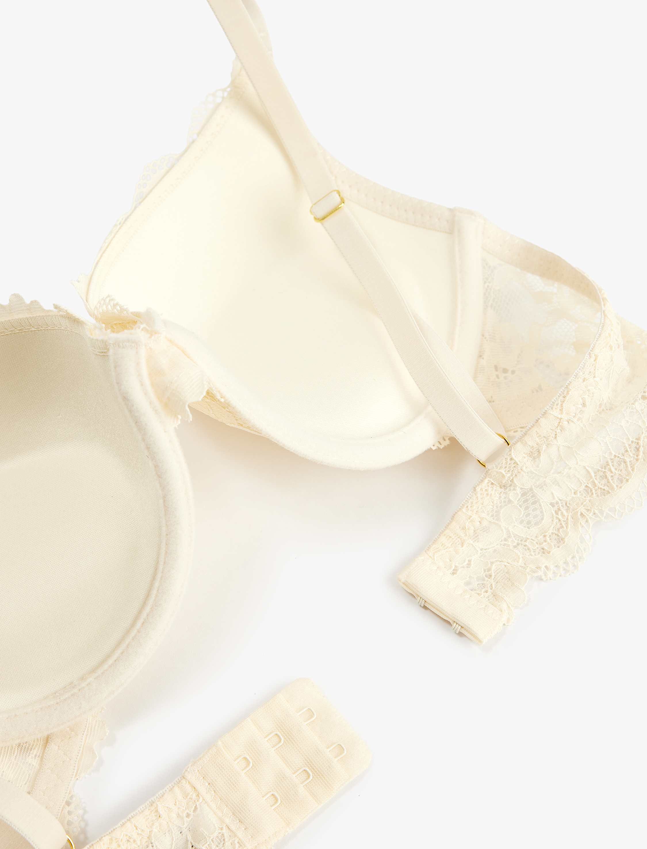   Dantel Detaylı Balenli Push Up Sütyen