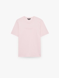 Pamuklu Regular Fit Kısa Kollu Bisiklet Yaka Baskılı Tişört