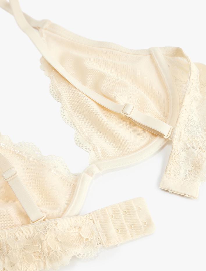  Dantel Detaylı Rahat Kalıp Balenli Sütyen