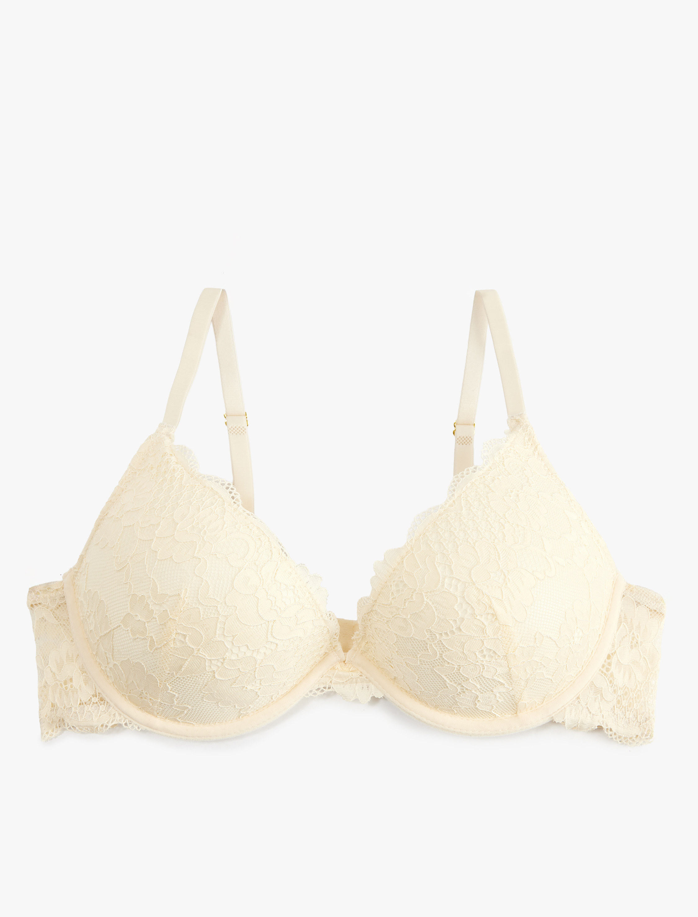   Dantel Detaylı Balenli Push Up Sütyen