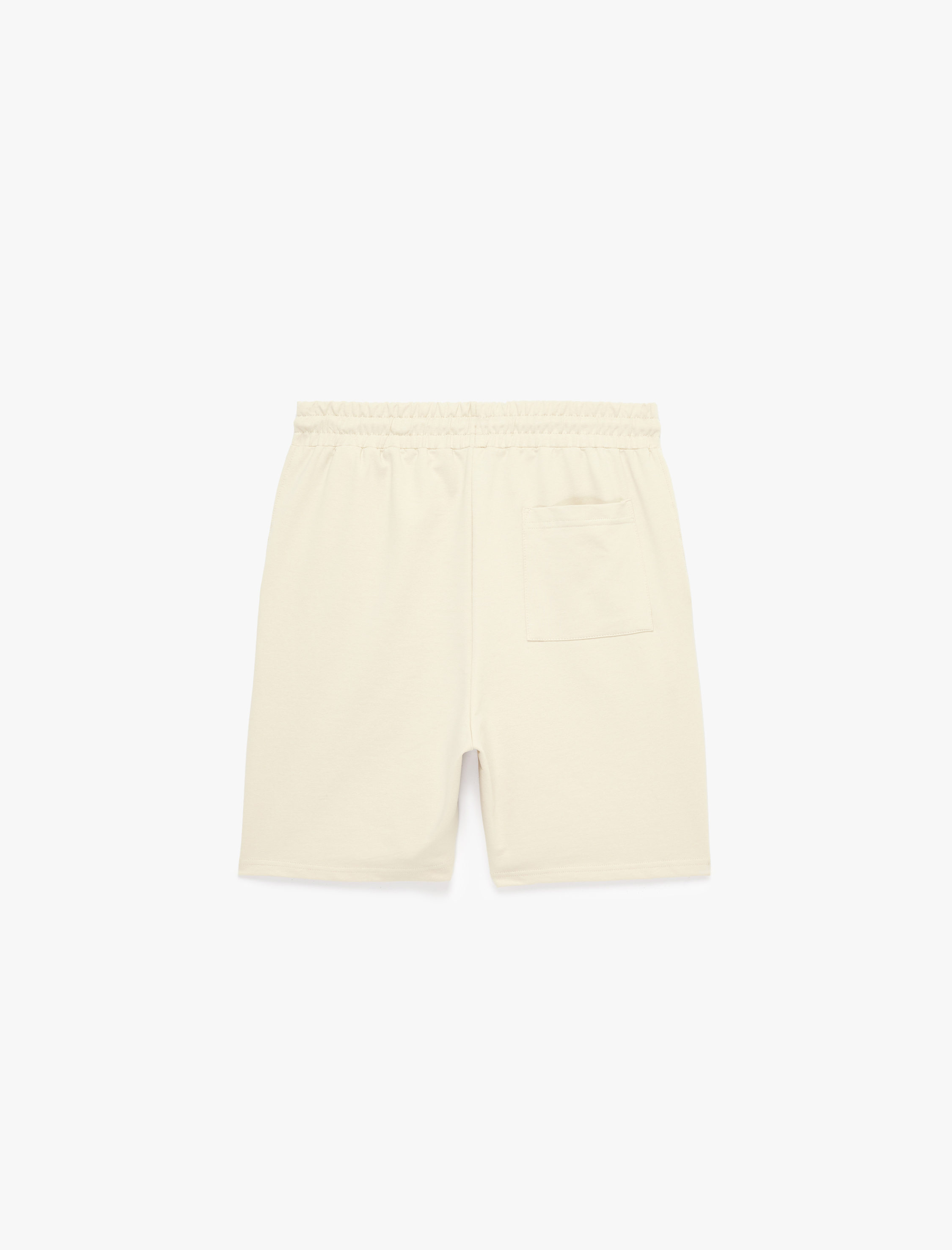   Pamuklu Cep Detaylı Beli Bağcıklı Baskılı Bermuda Şort