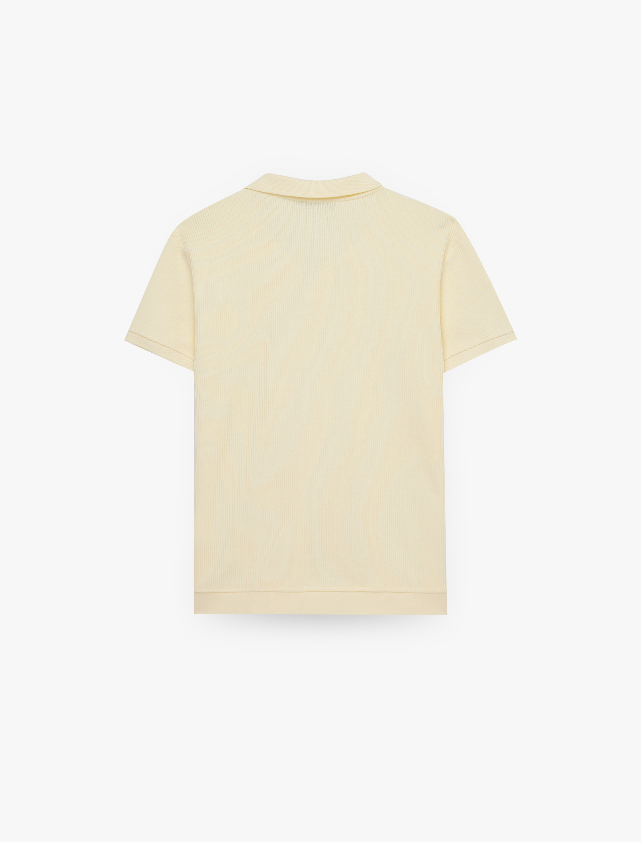   Regular Fit Kısa Kollu Pamuklu Fitilli Polo Yaka Tişört