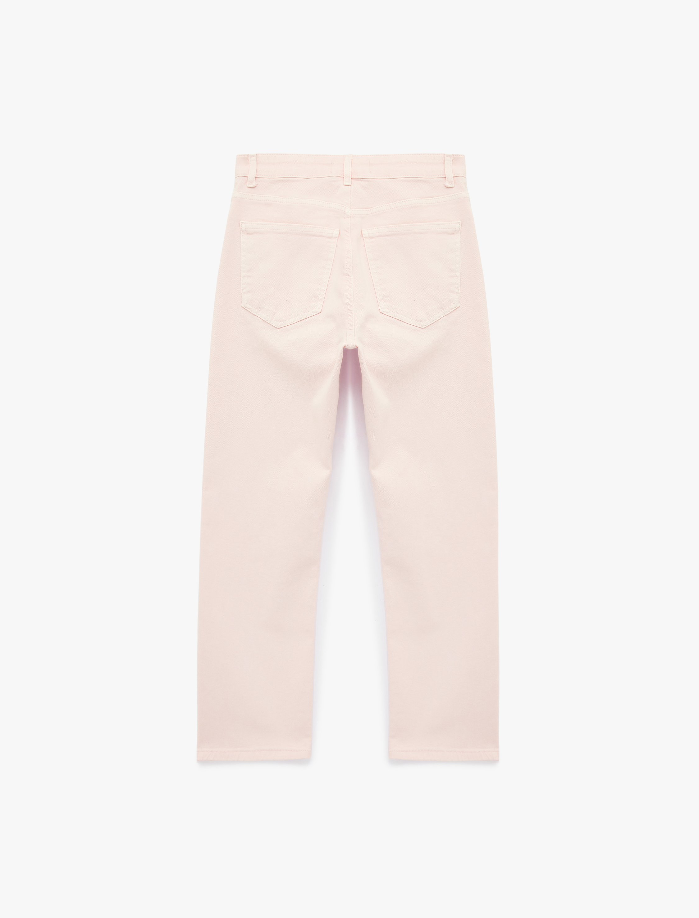   Normal Bel Dar Kalıp Pamuklu Düğmeli Kısa İspanyol Paça Pantolon -  Kick Flare Jeans