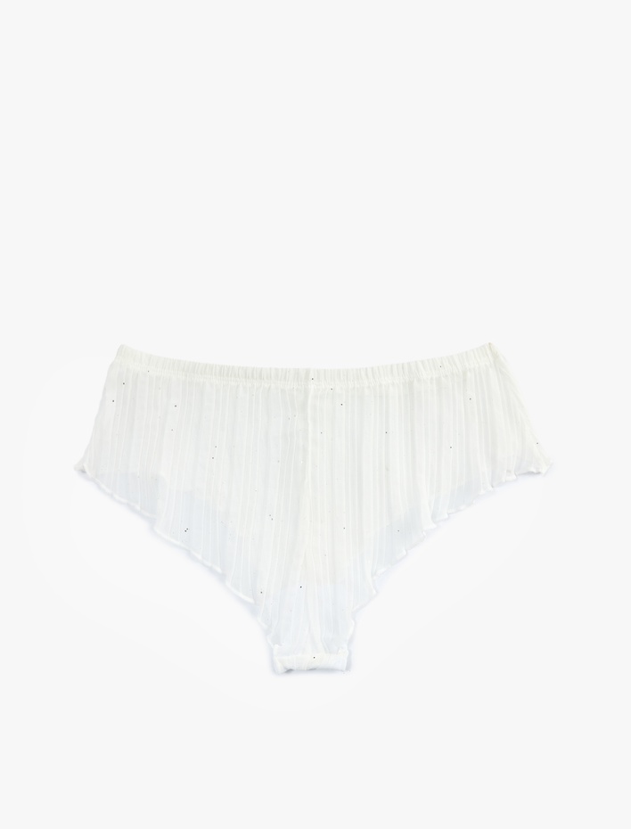  Tül Simli Rahat Kalıp Bridal Hipster Külot