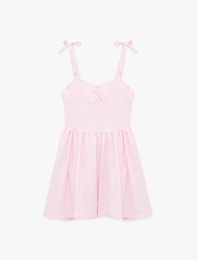 İnce Askılı Gipeli Mini Elbise