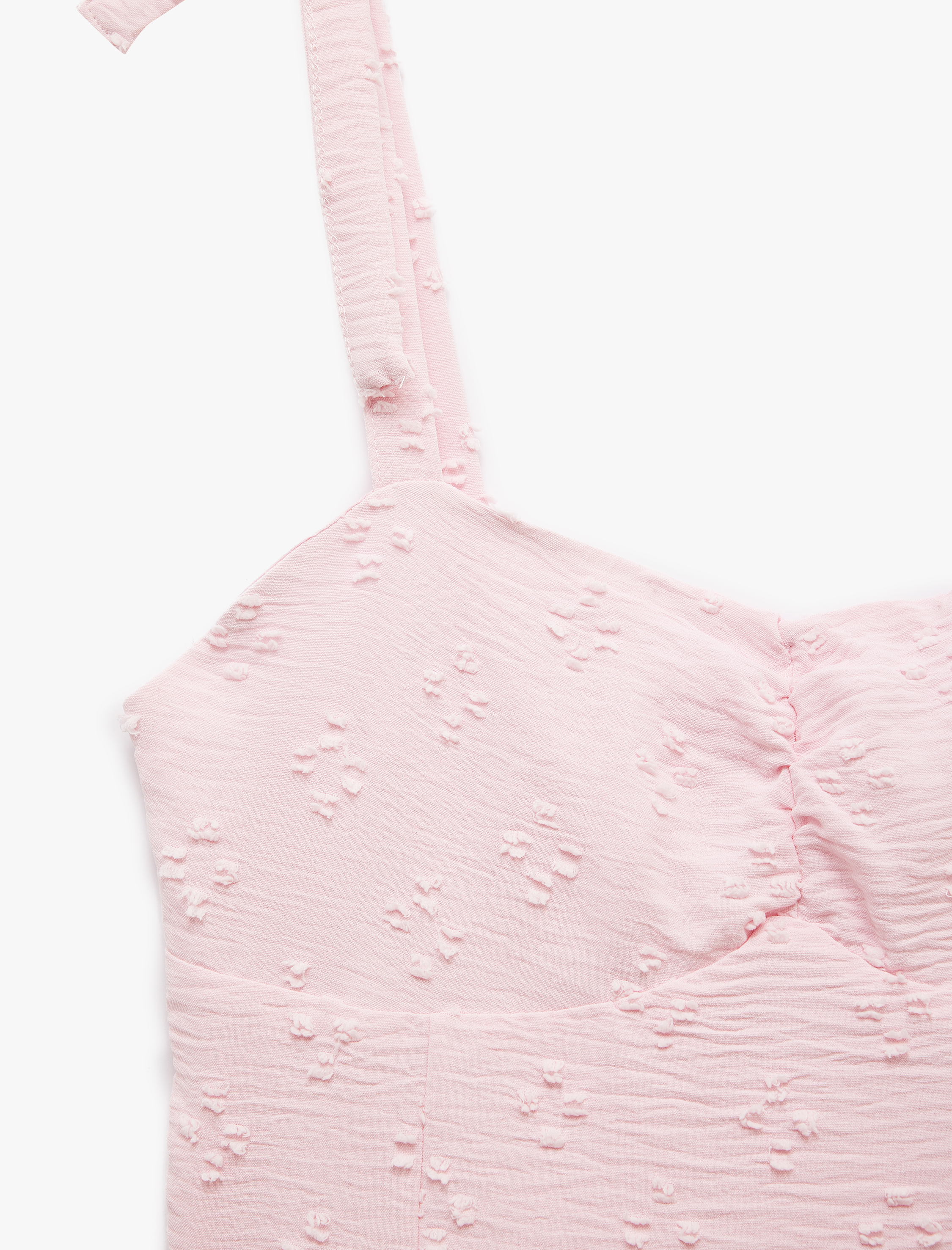   İnce Askılı Gipeli Mini Elbise