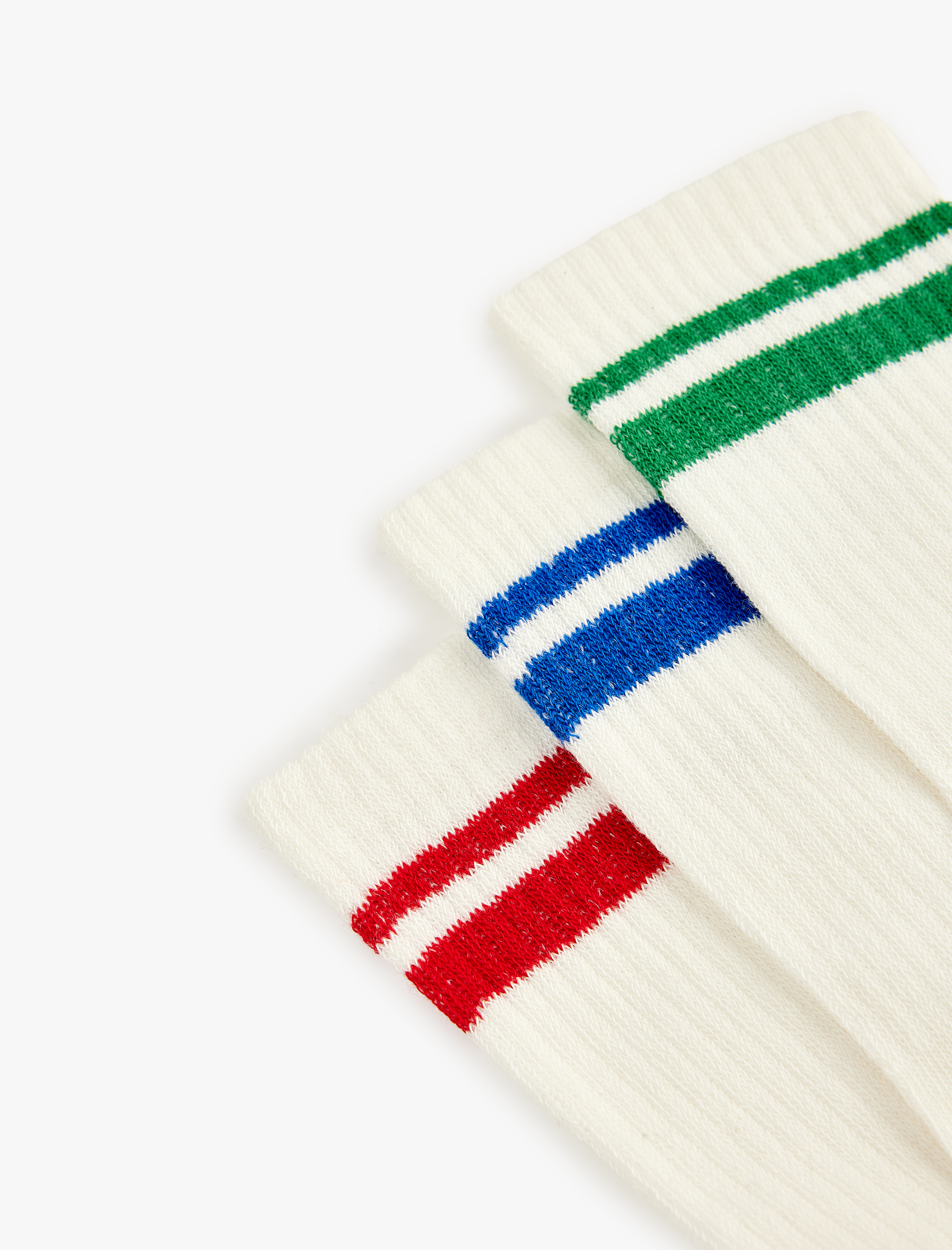  Erkek Çocuk Çizgili 3'lü Soket Çorap