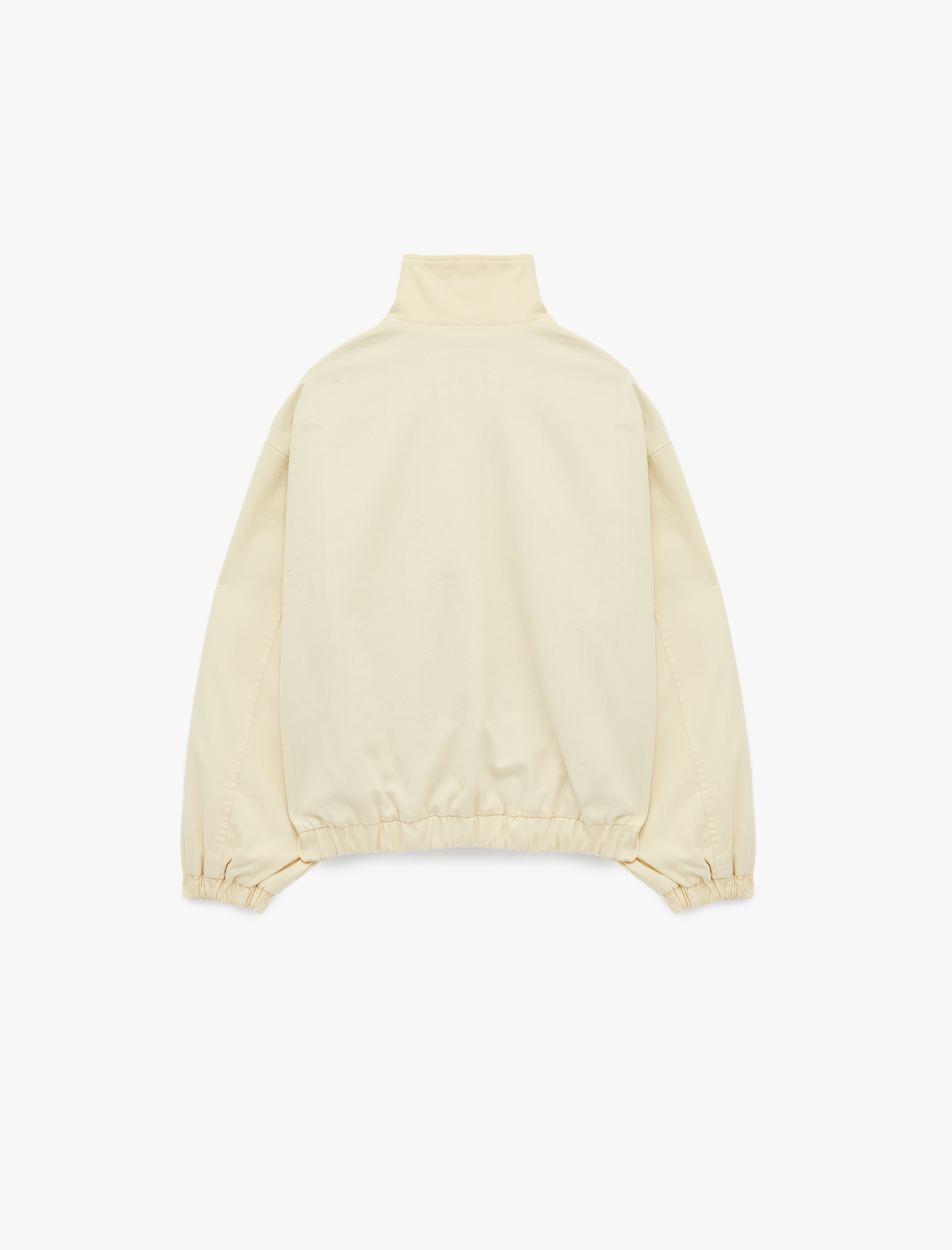   Pamuklu Uzun Kollu Dik Yaka Fermuarlı Cepli Mevsimlik Ceket