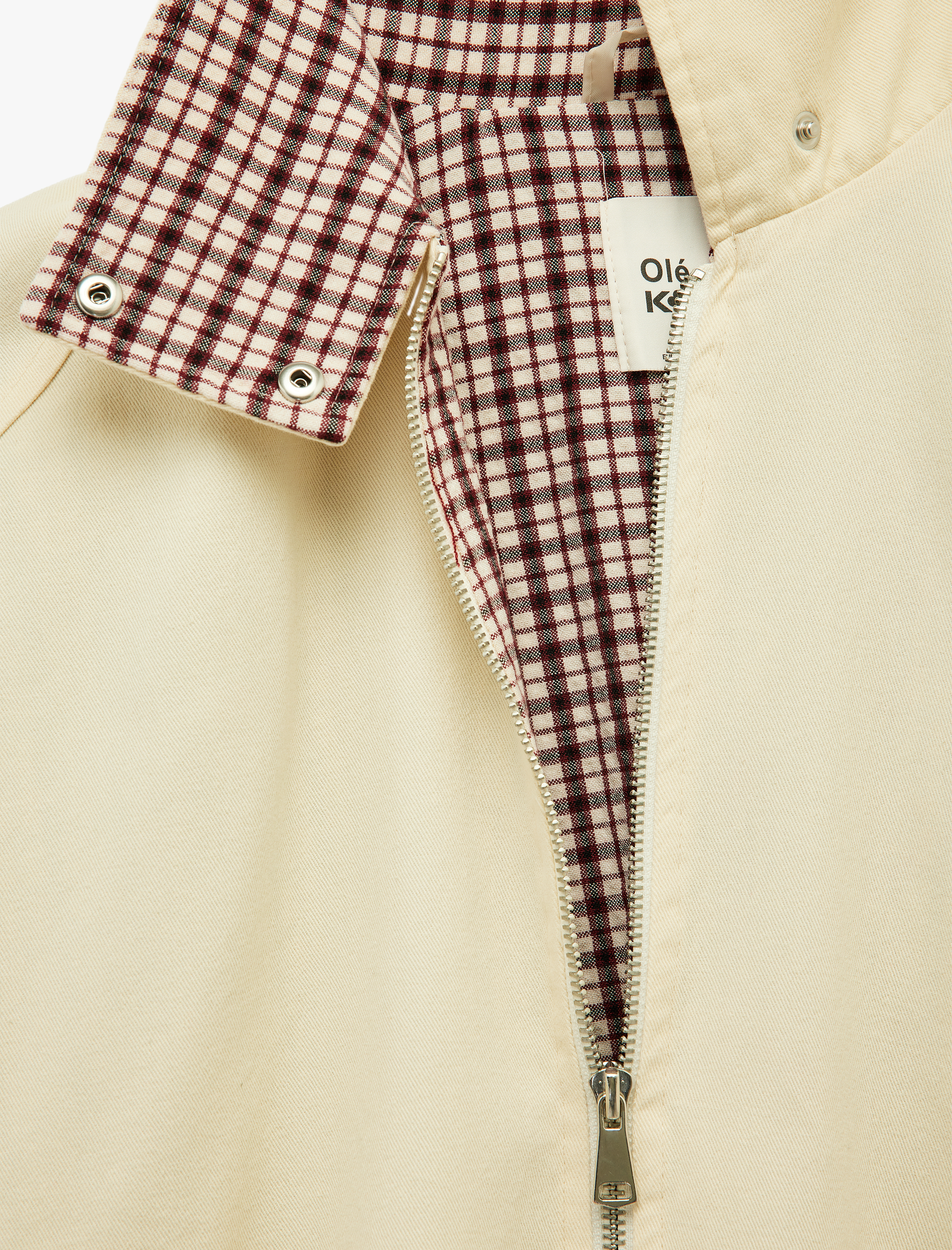   Pamuklu Uzun Kollu Dik Yaka Fermuarlı Cepli Mevsimlik Ceket