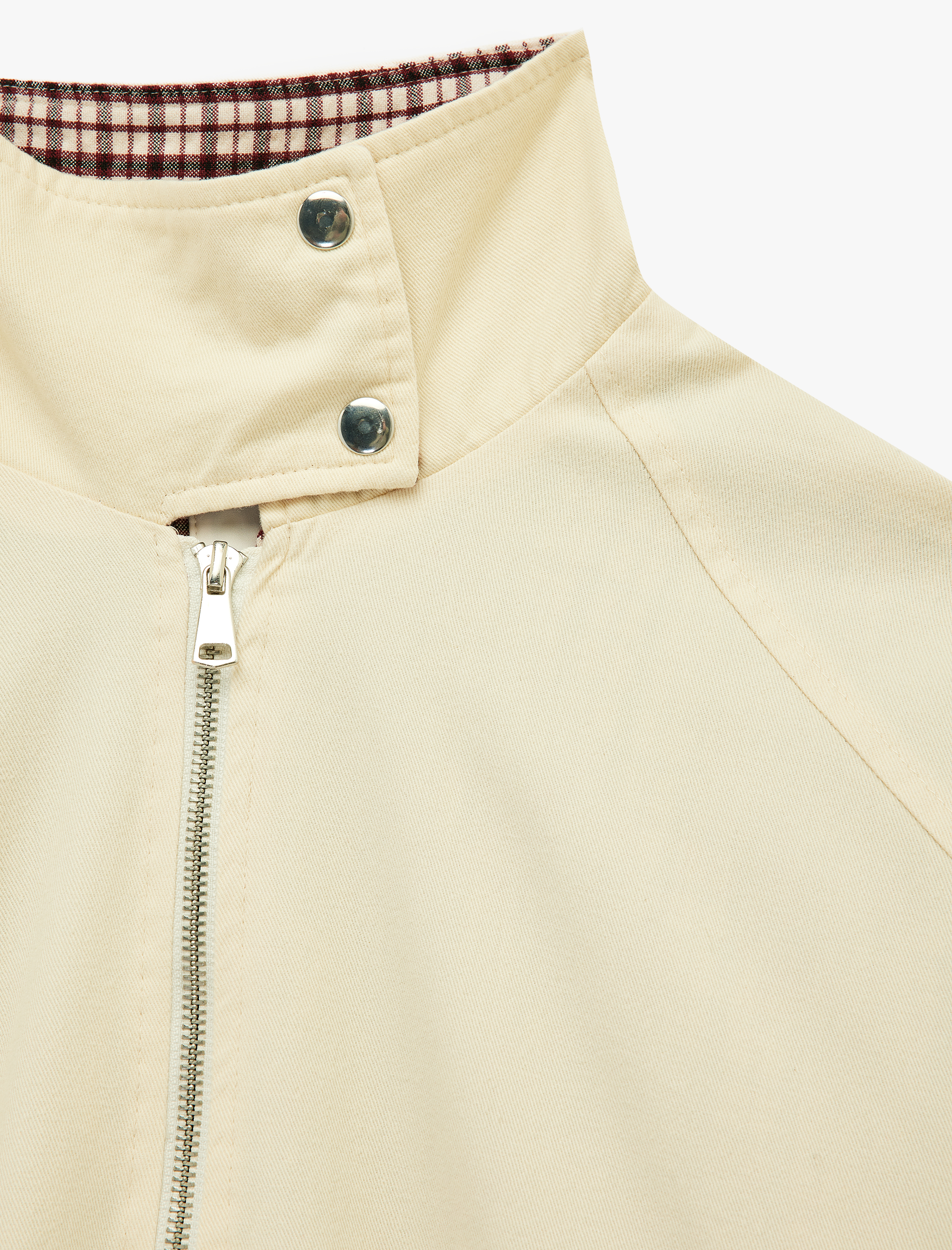   Pamuklu Uzun Kollu Dik Yaka Fermuarlı Cepli Mevsimlik Ceket