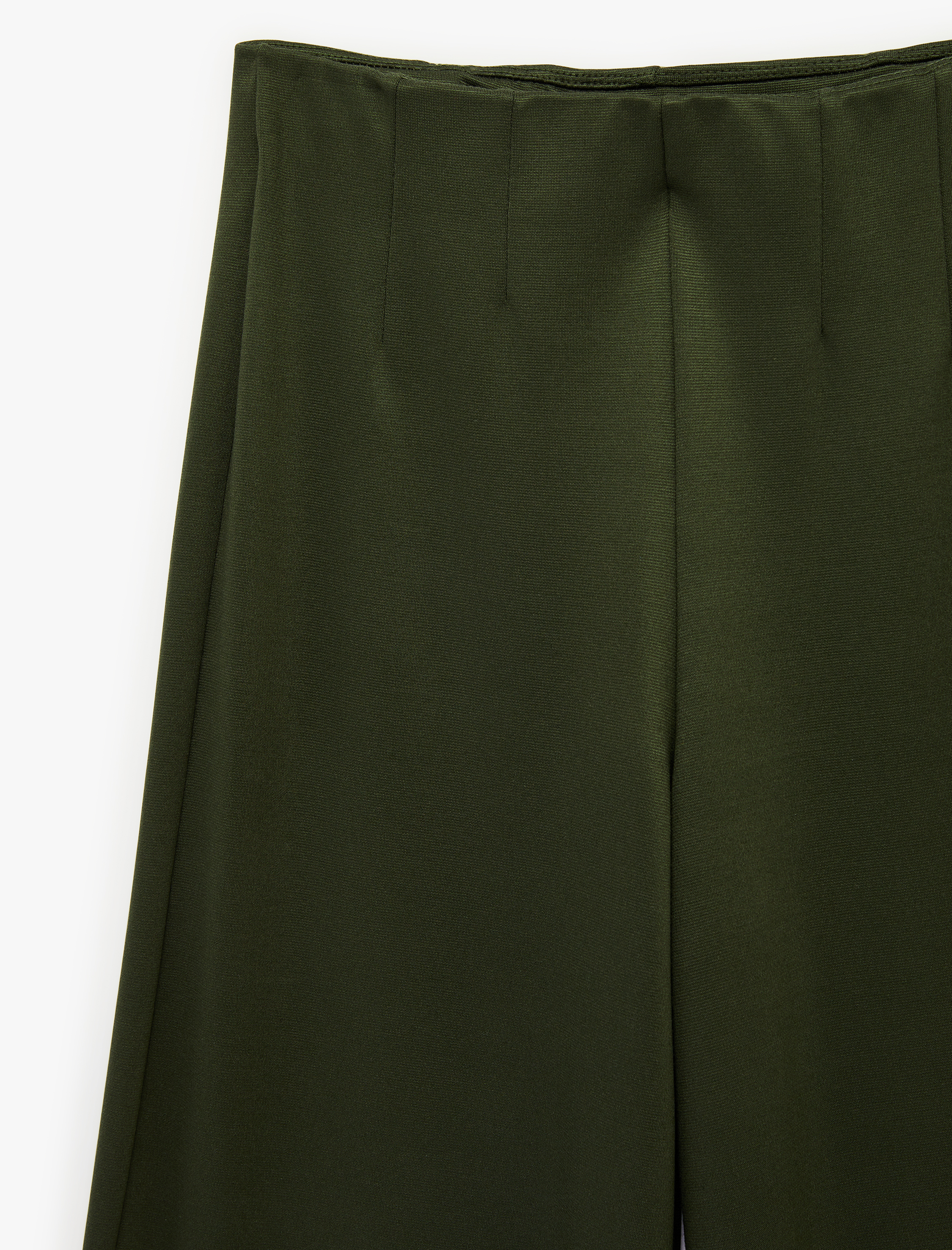   Viskon Karışımlı Yüksek Bel Uzun Geniş Paça Pantolon