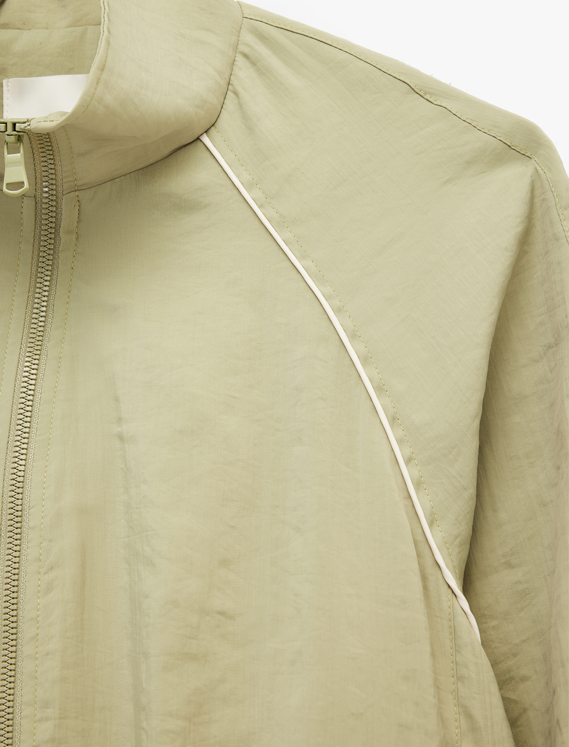   Cepli Uzun Kollu Fermuarlı Dik Yaka Spor Ceket