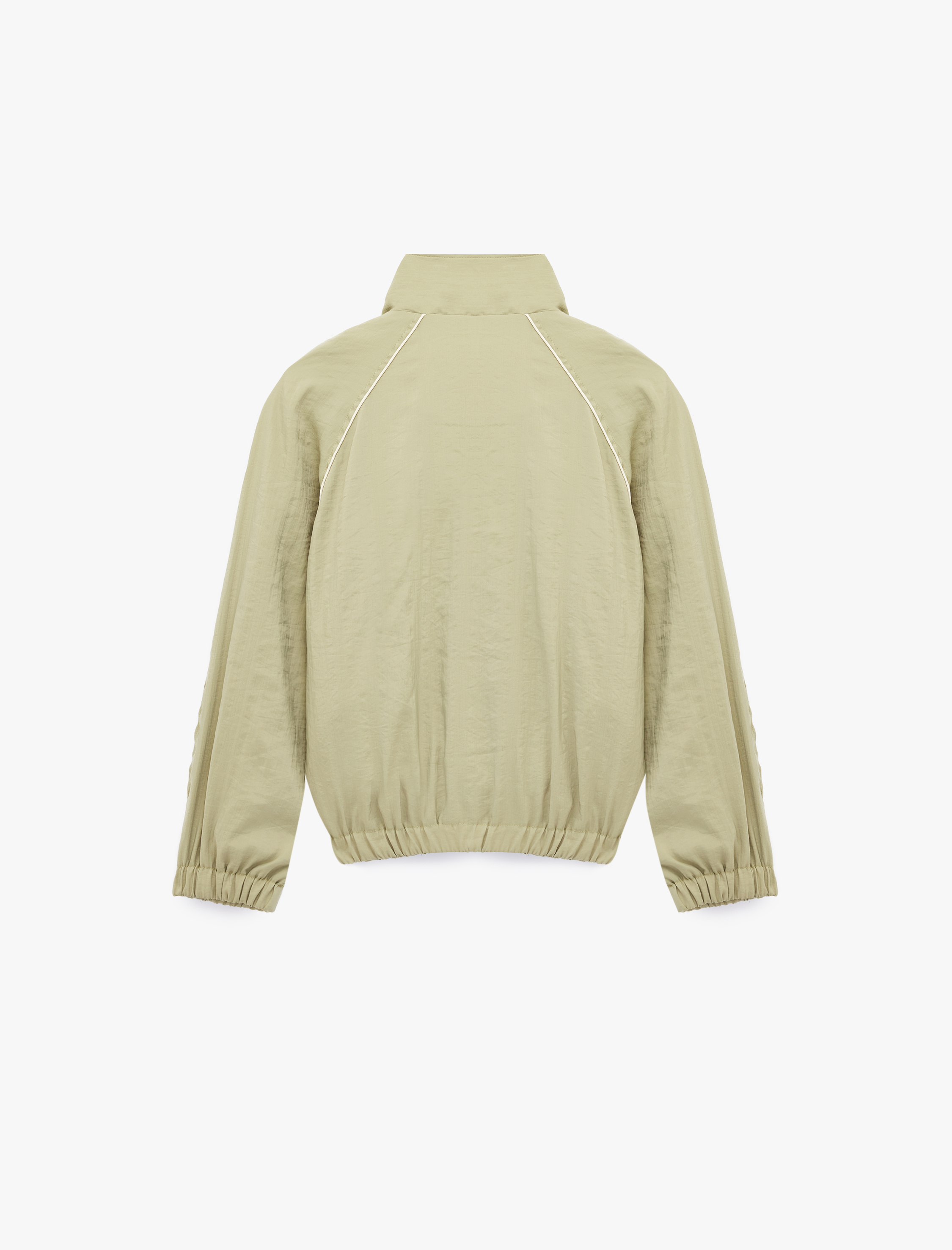   Cepli Uzun Kollu Fermuarlı Dik Yaka Spor Ceket