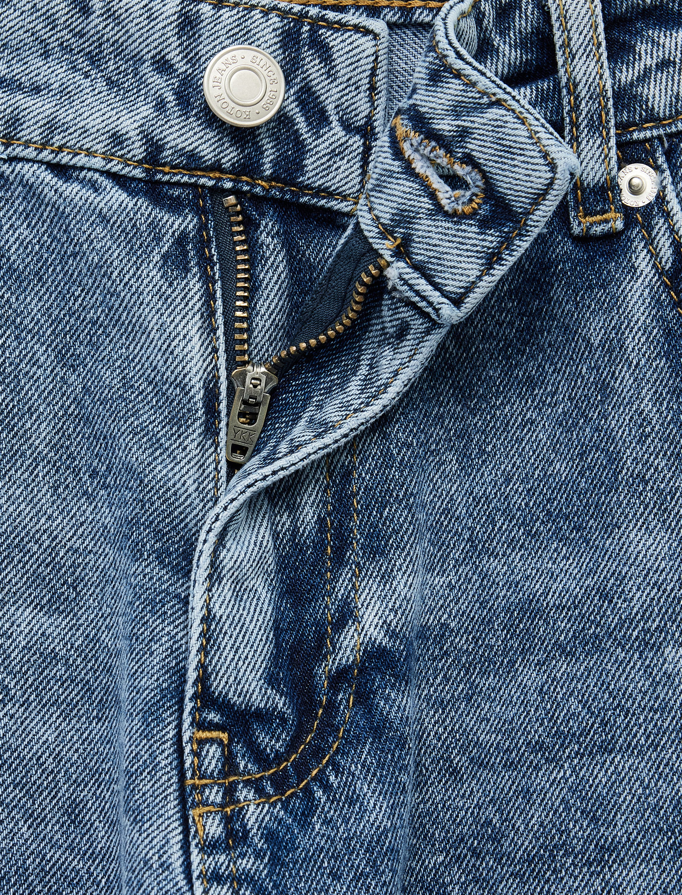   Pamuklu Regular Fit Normal Bel Düz Paça Denim Pantolon - Tapered Jeans