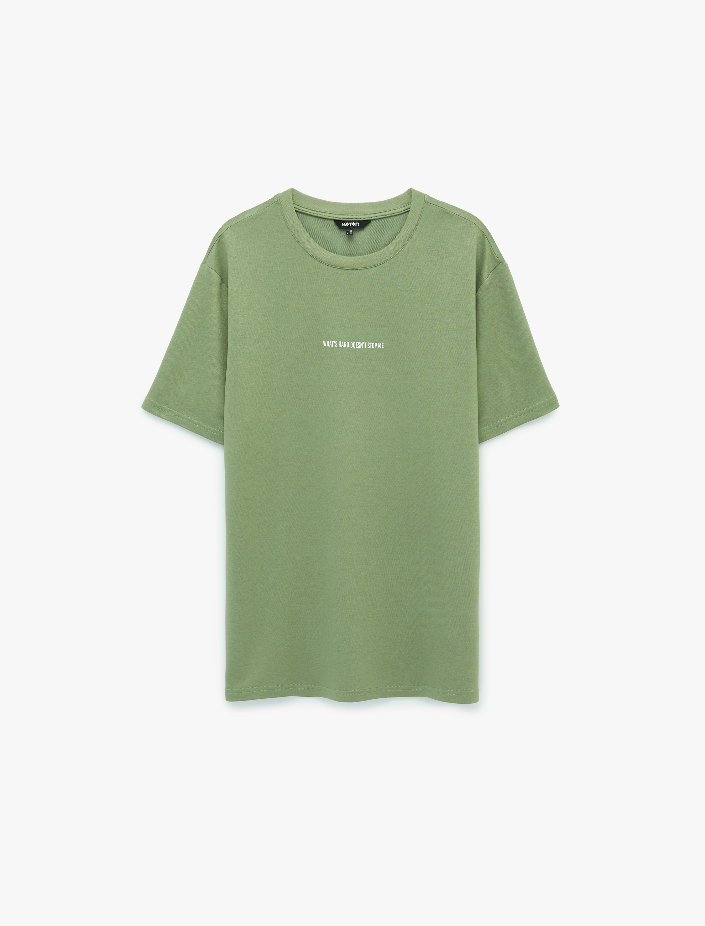   Kısa Kollu Bisiklet Yaka Rahat Kalıp Baskılı Spor Tişört